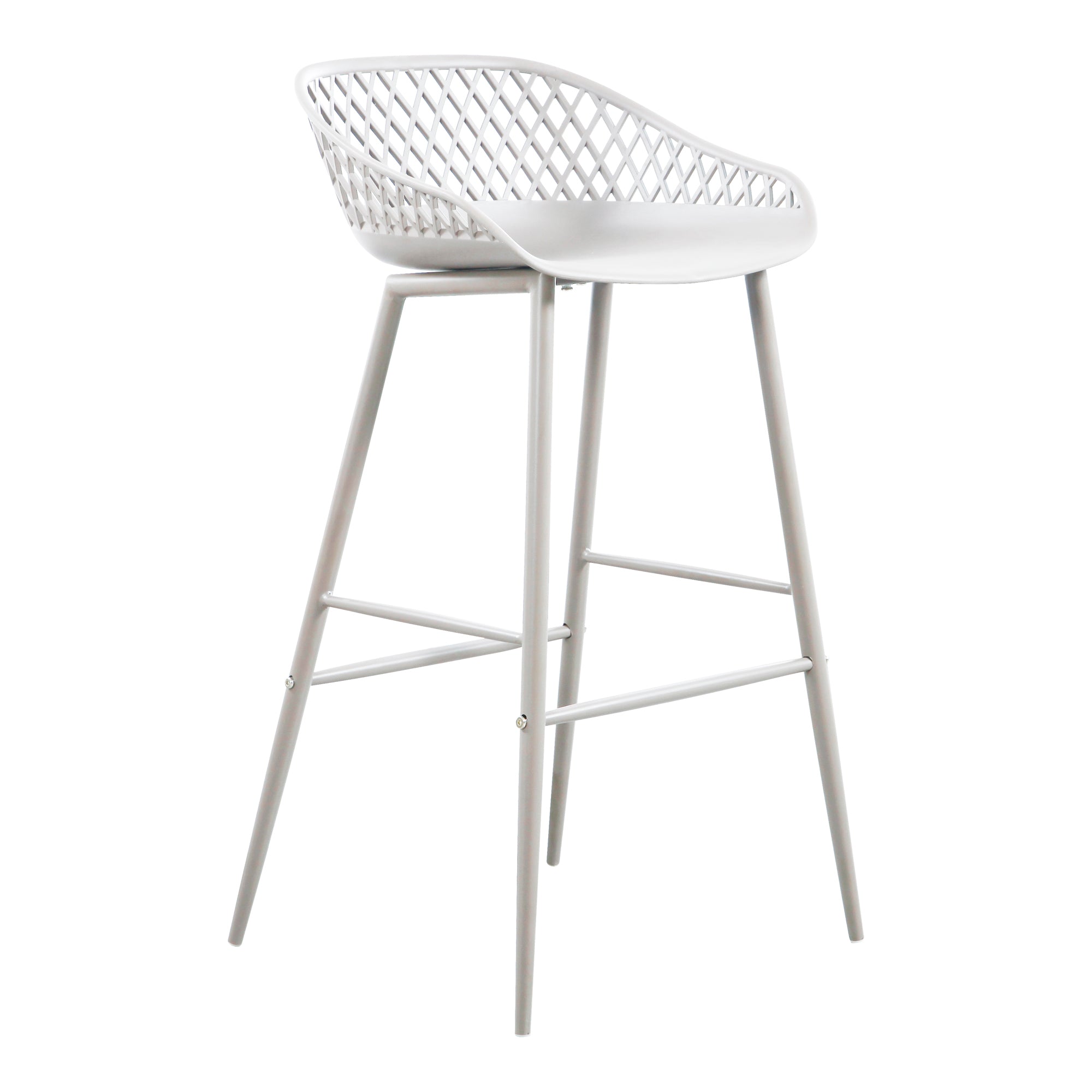 Moes Piazza Outdoor Barstool White - Set Of Two QX-1004-18