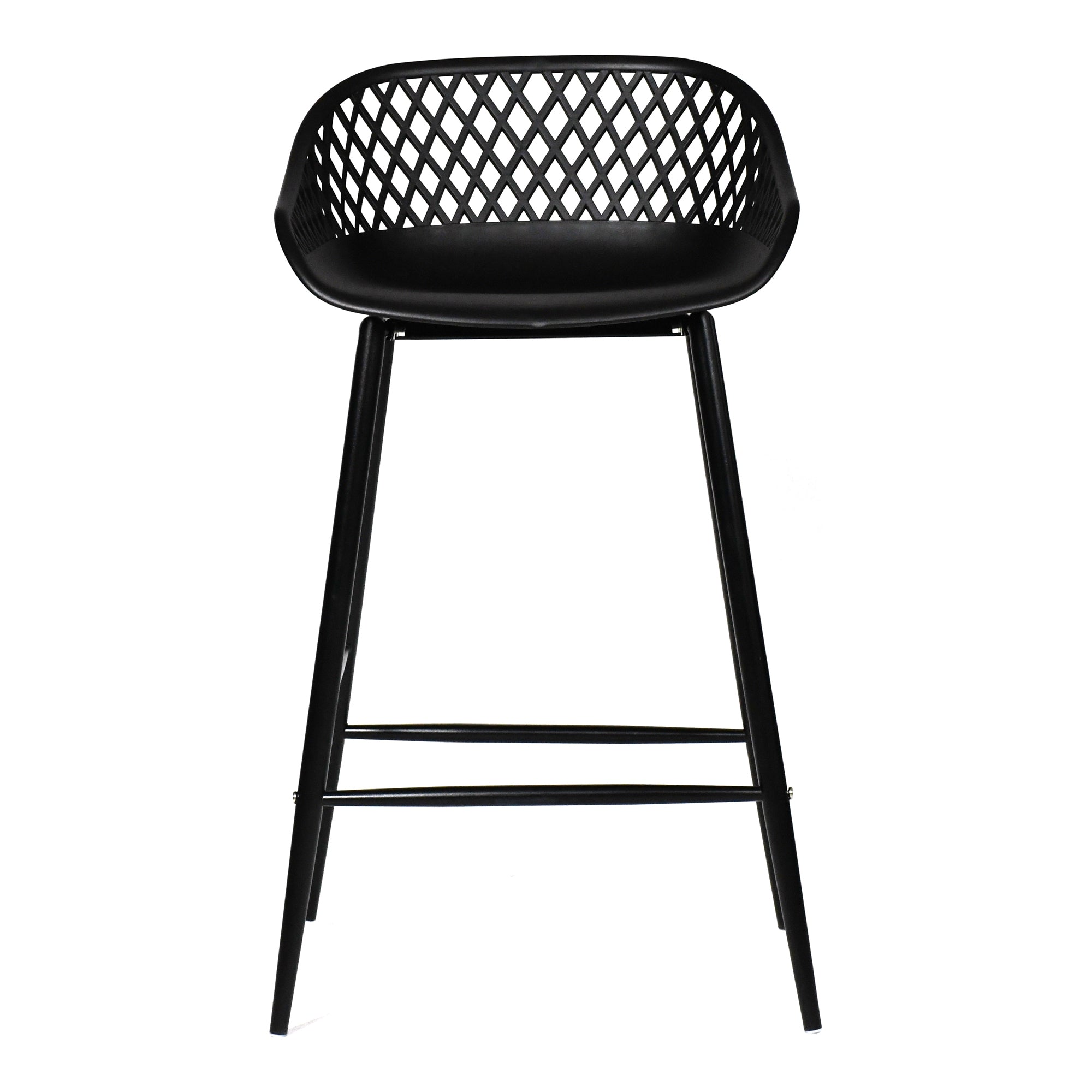 Moes Piazza Outdoor Counter Stool Black - Set Of Two QX-1009-02