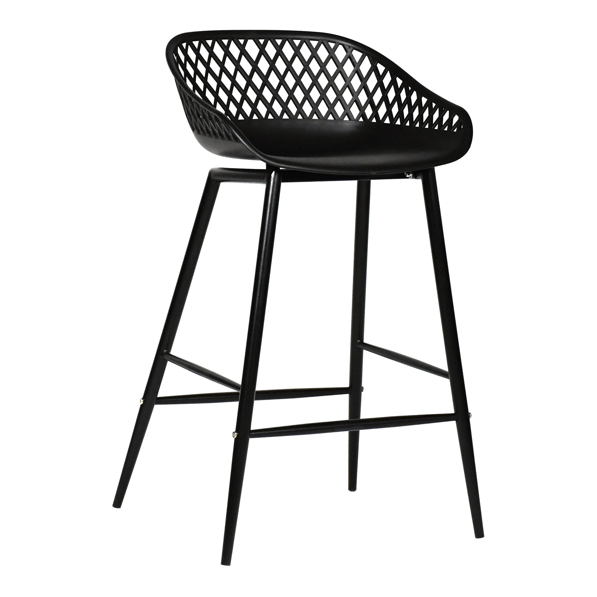 Moes Piazza Outdoor Counter Stool Black - Set Of Two QX-1009-02