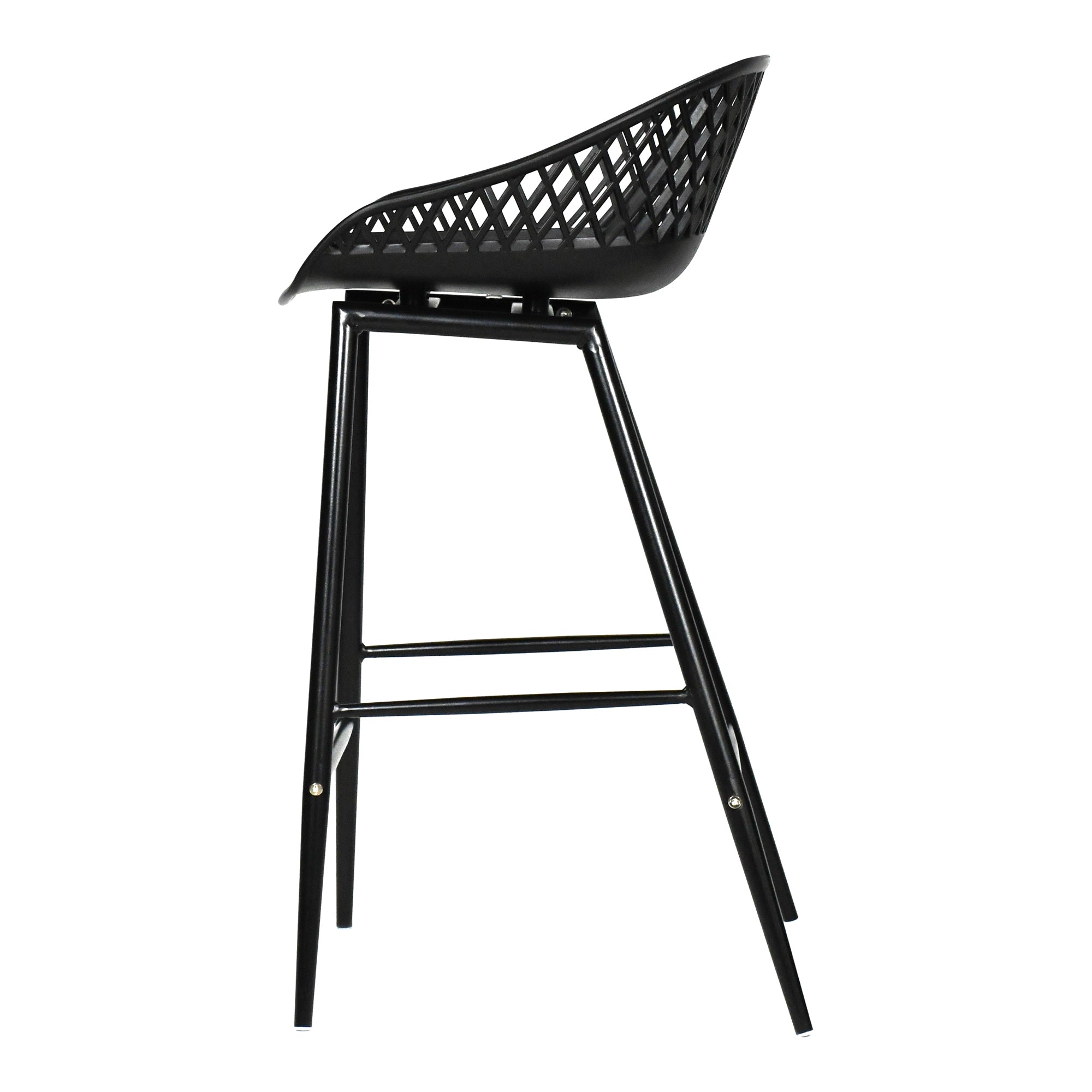 Moes Piazza Outdoor Counter Stool Black - Set Of Two QX-1009-02