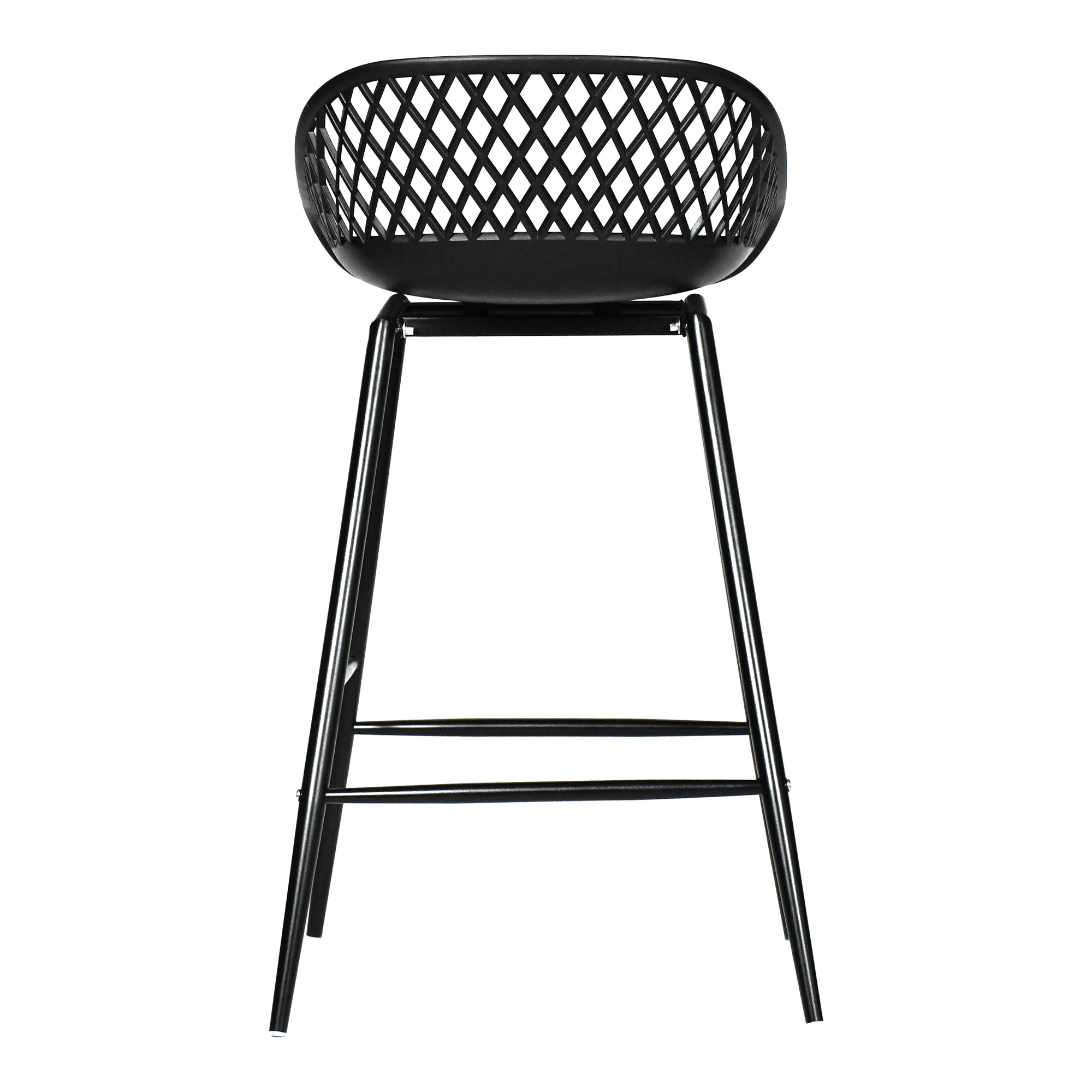 Moes Piazza Outdoor Counter Stool Black - Set Of Two QX-1009-02