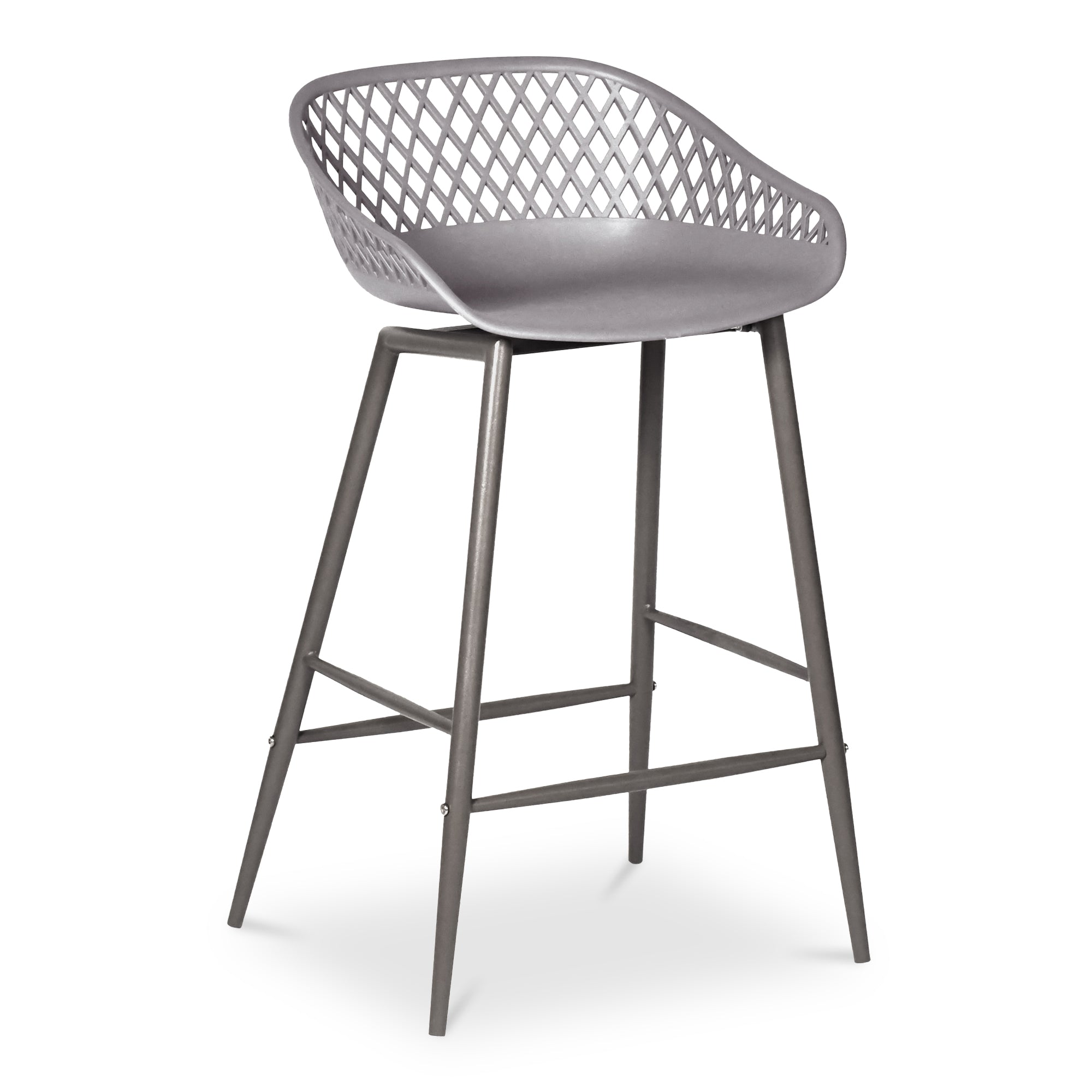 Moes Piazza Outdoor Counter Stool Grey - Set Of Two QX-1009-15