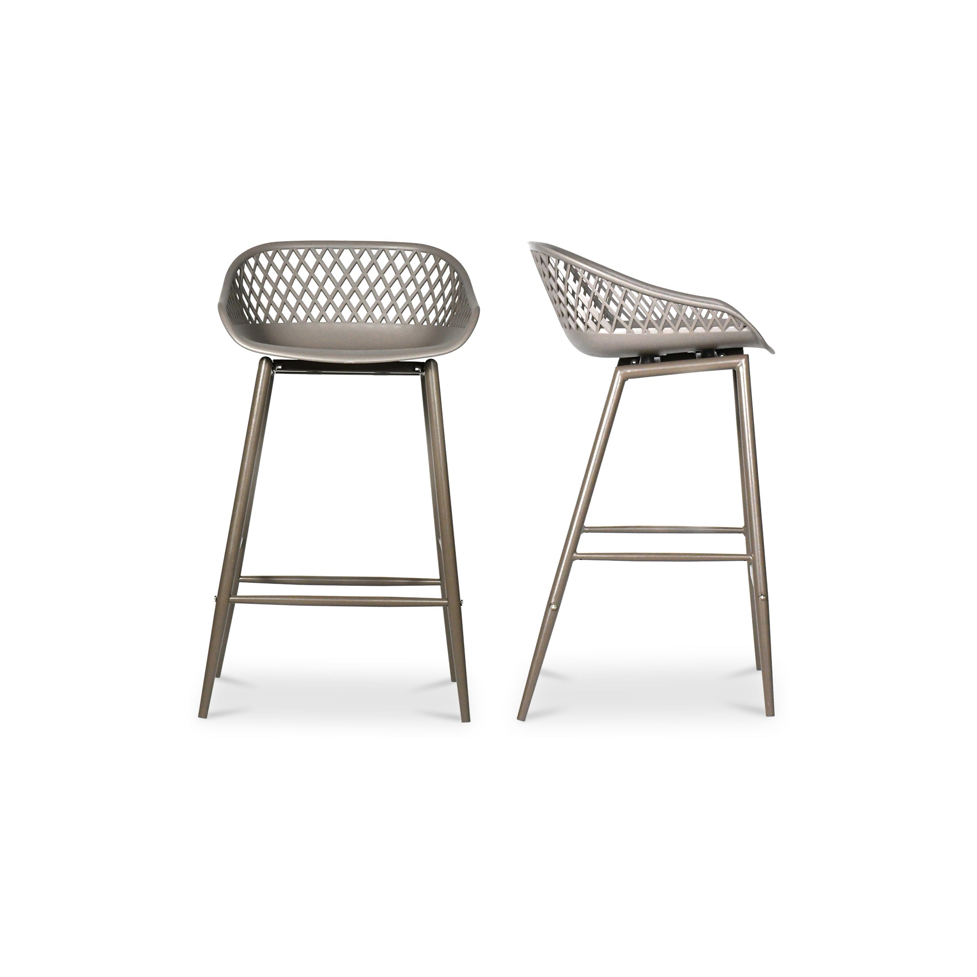 Moes Piazza Outdoor Counter Stool Grey - Set Of Two QX-1009-15