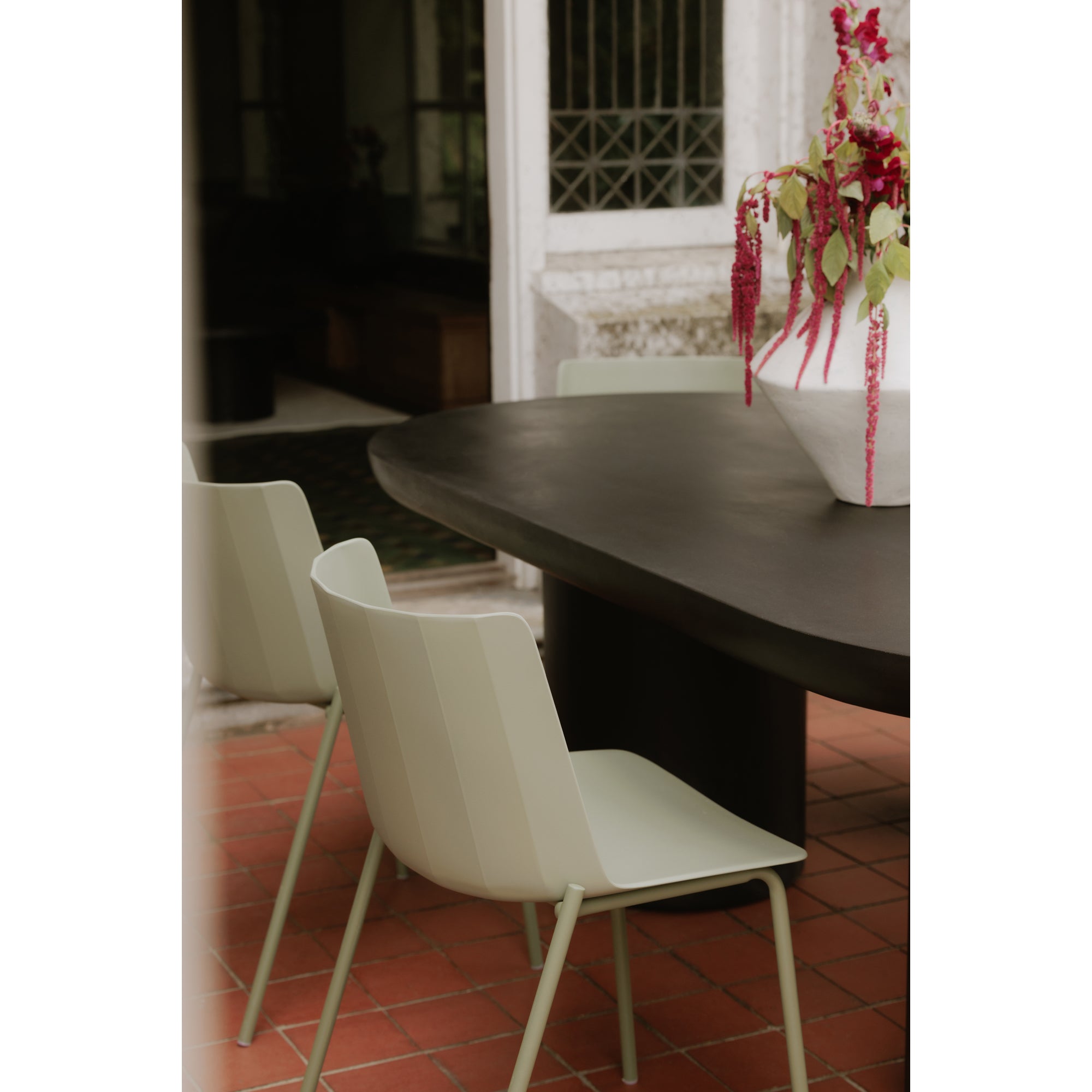 Moes Silla Outdoor Dining Chair Sage Green - Set Of Two QX-1010-16