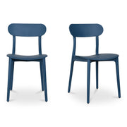 Moes Kent Outdoor Dining Chair Navy - Set Of Two QX-1017-46