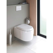 Duravit Qatego 1.28/0.8 GPF Dual Flush Rimless ADA Compliant Elongated Wall Mounted Toilet in White with HygieneGlaze