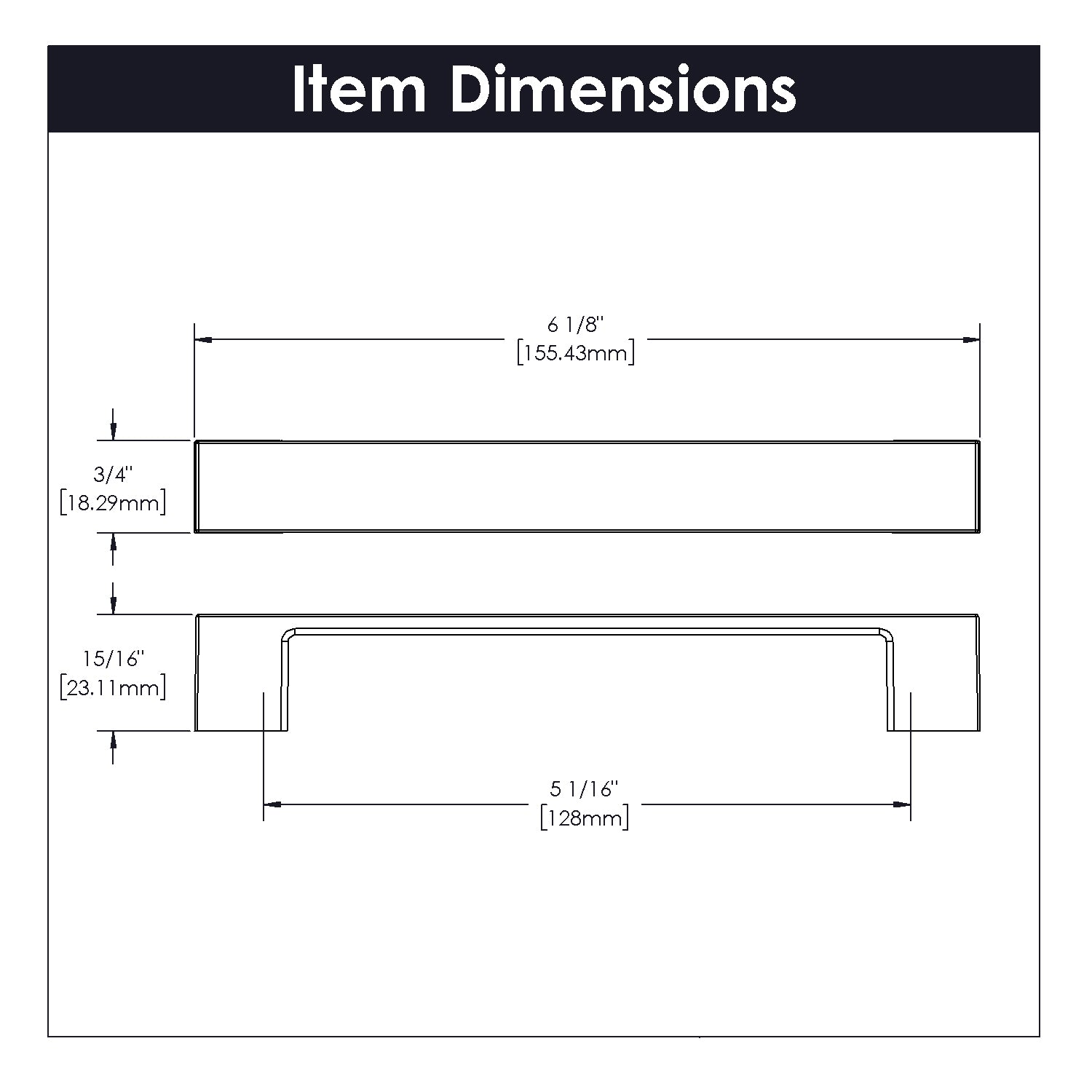 Hickory R077752, Heritage Designs Dash Pull (10 Pack)