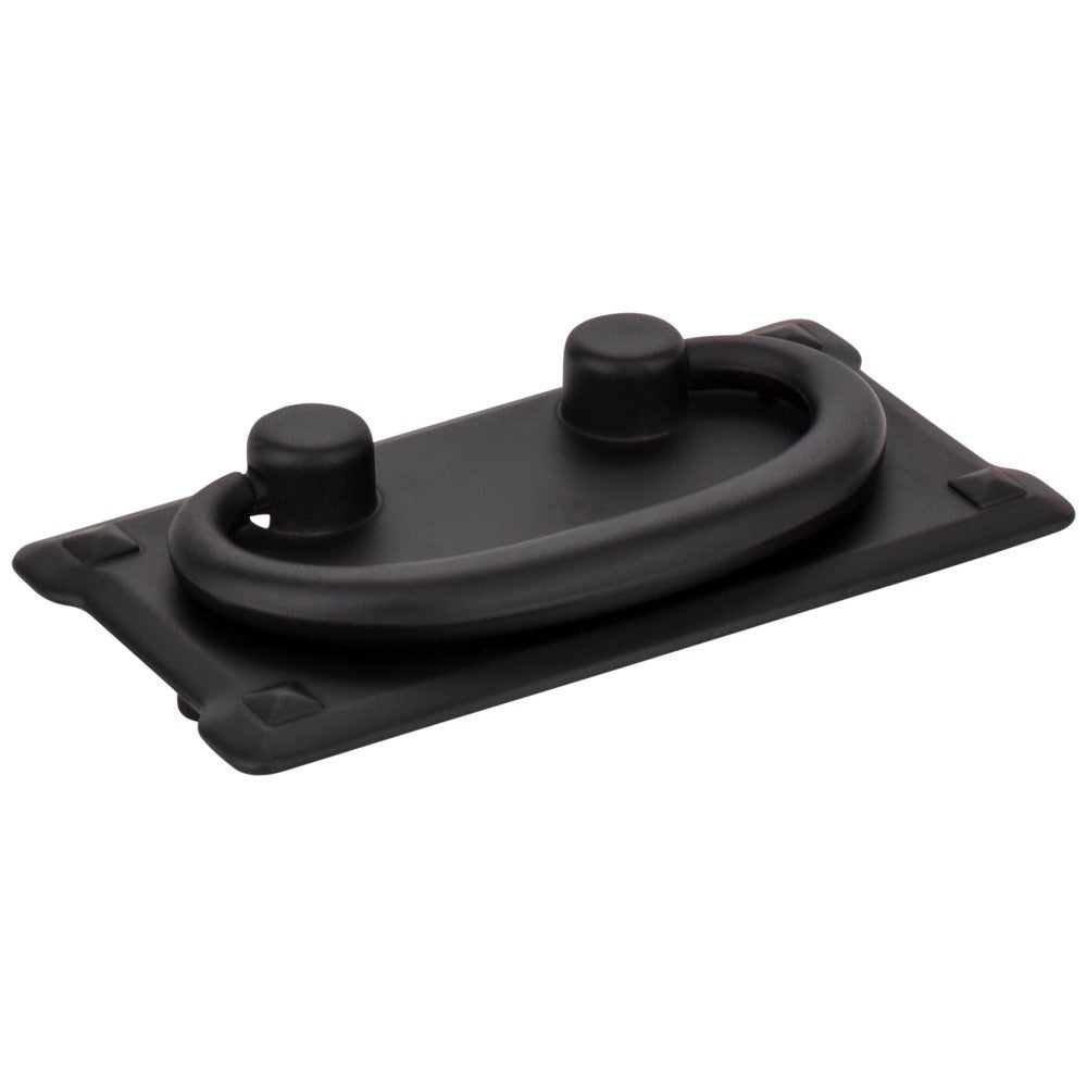 Hardware Resources 3" Center-to-Center Matte Black Rectangle Verona Cabinet Drop Pull