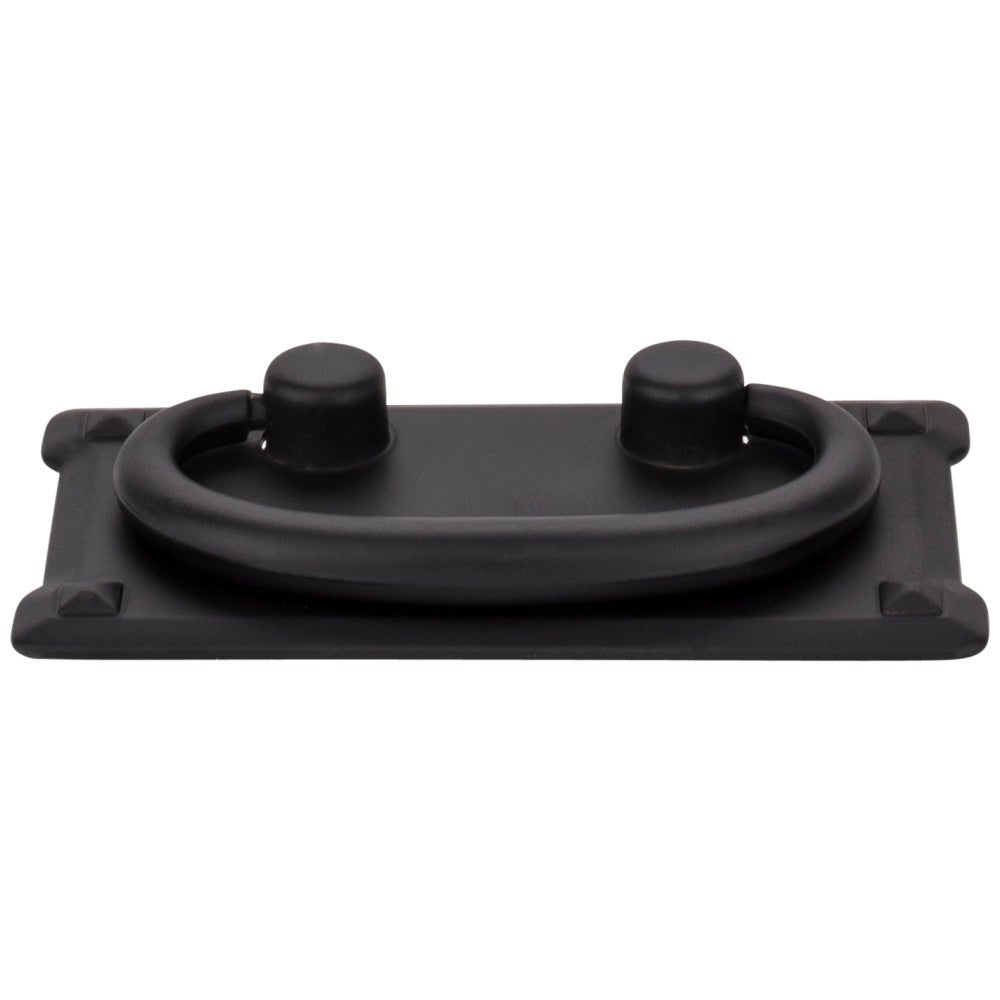Hardware Resources 3" Center-to-Center Matte Black Rectangle Verona Cabinet Drop Pull