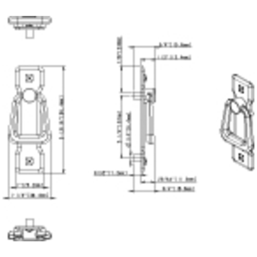 Hardware Resources 2-1/4" Center-to-Center Matte Black Rectangle Verona Cabinet Drop Pull