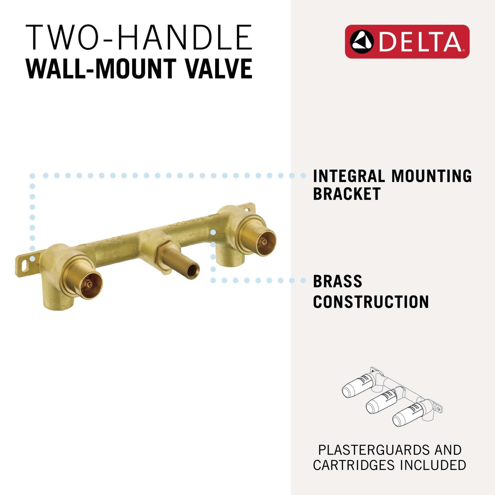 Delta Ara® Two Handle Wall Mount Rough