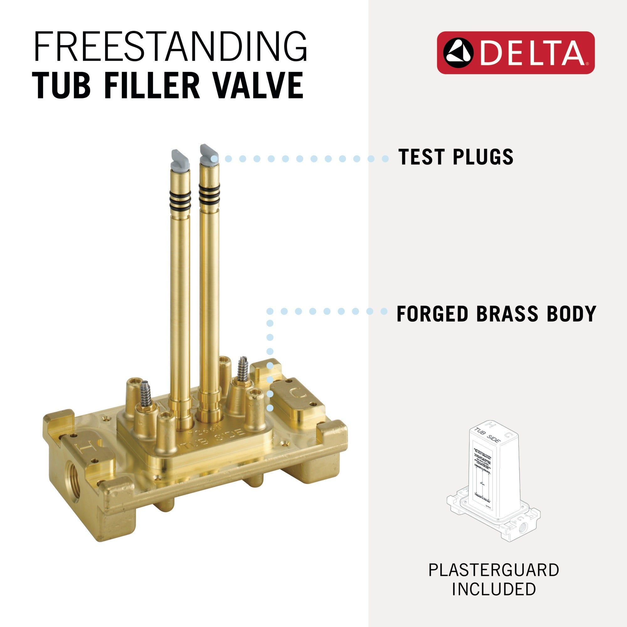 Delta Trinsic® Floor Mount Tub Filler - Rough with Stops