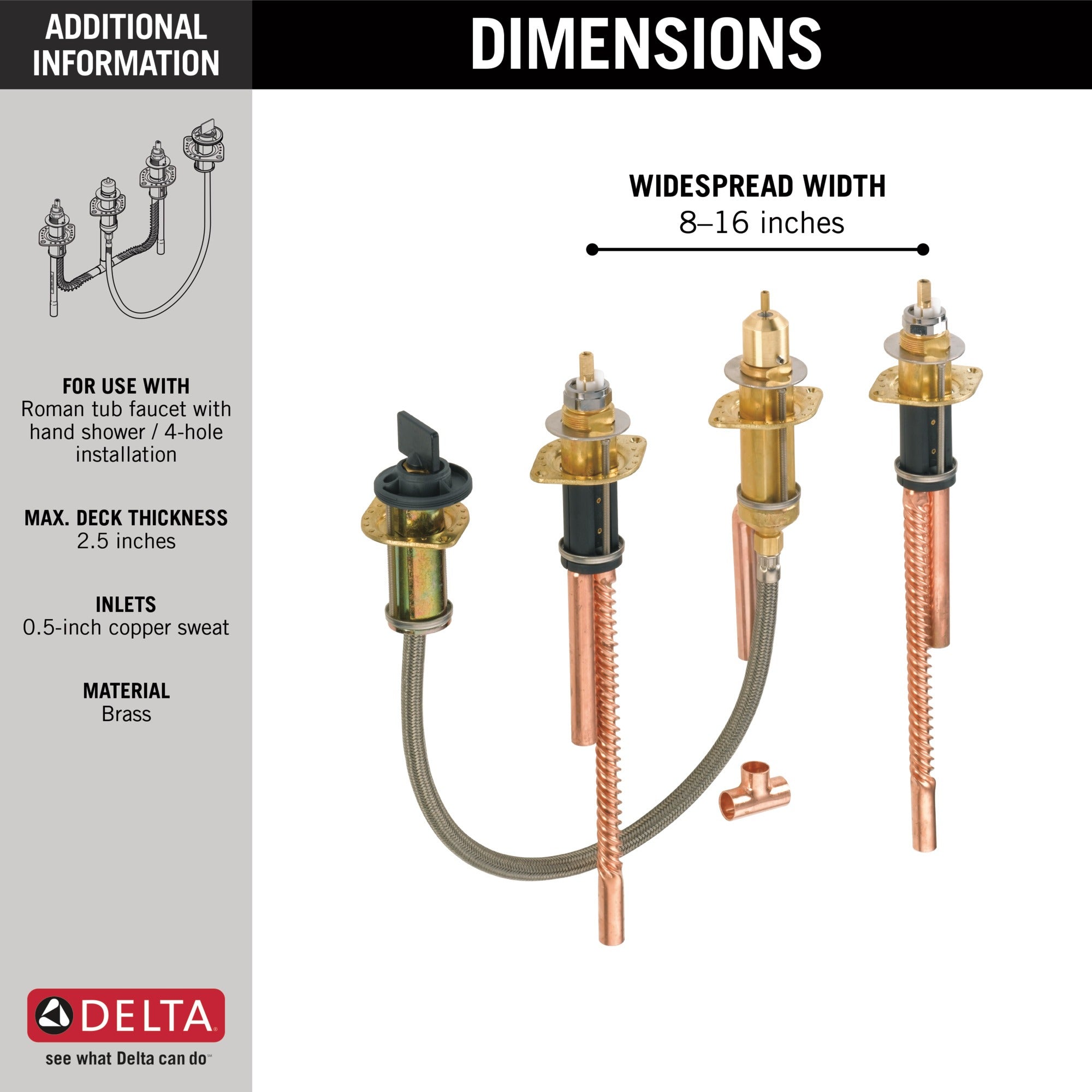 Delta Other Two Handle Flexible Mount with Hand Shower