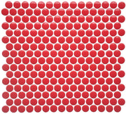 CC Mosaics Bright Red Pepper (12x12 Penny Round Mosaic)