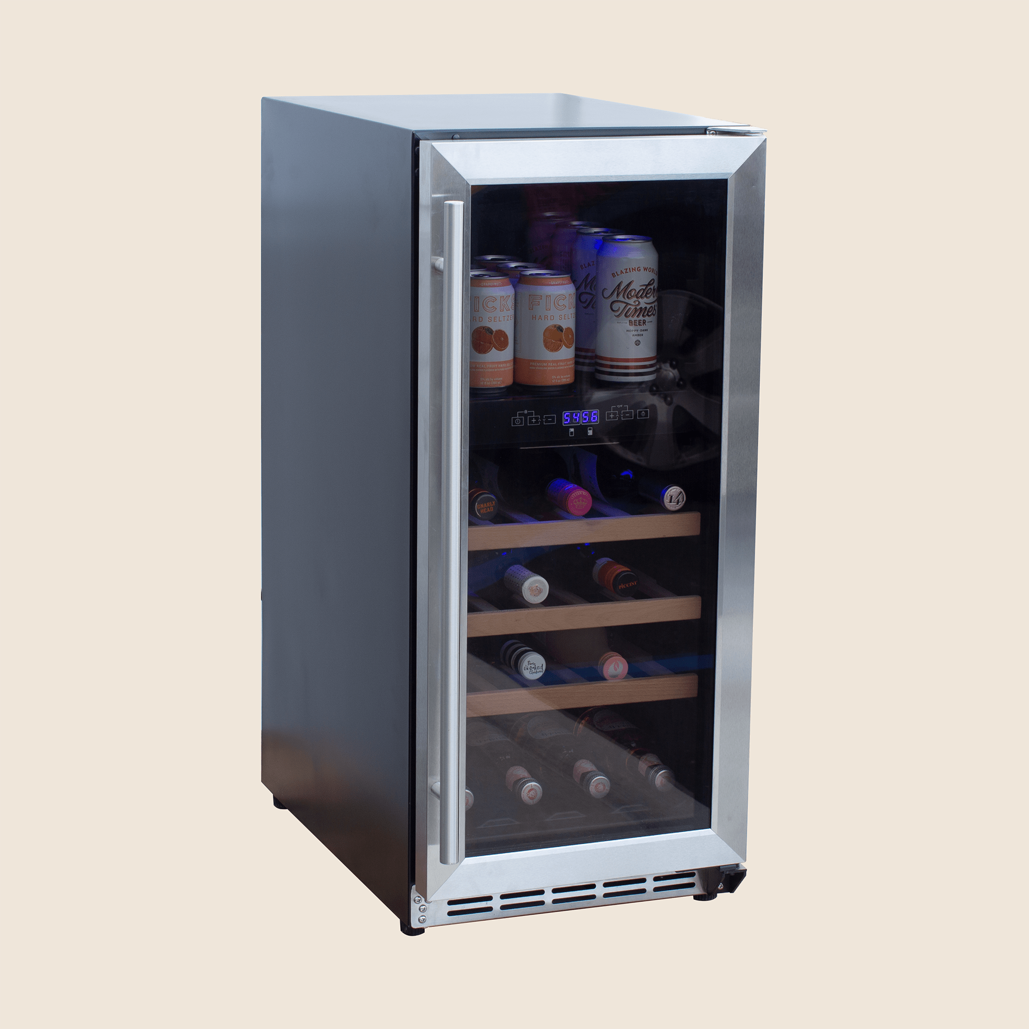 Summerset 15" 2.9 Cu. Outdoor Rated Dual Zone Wine Cooler, RFR-15WD