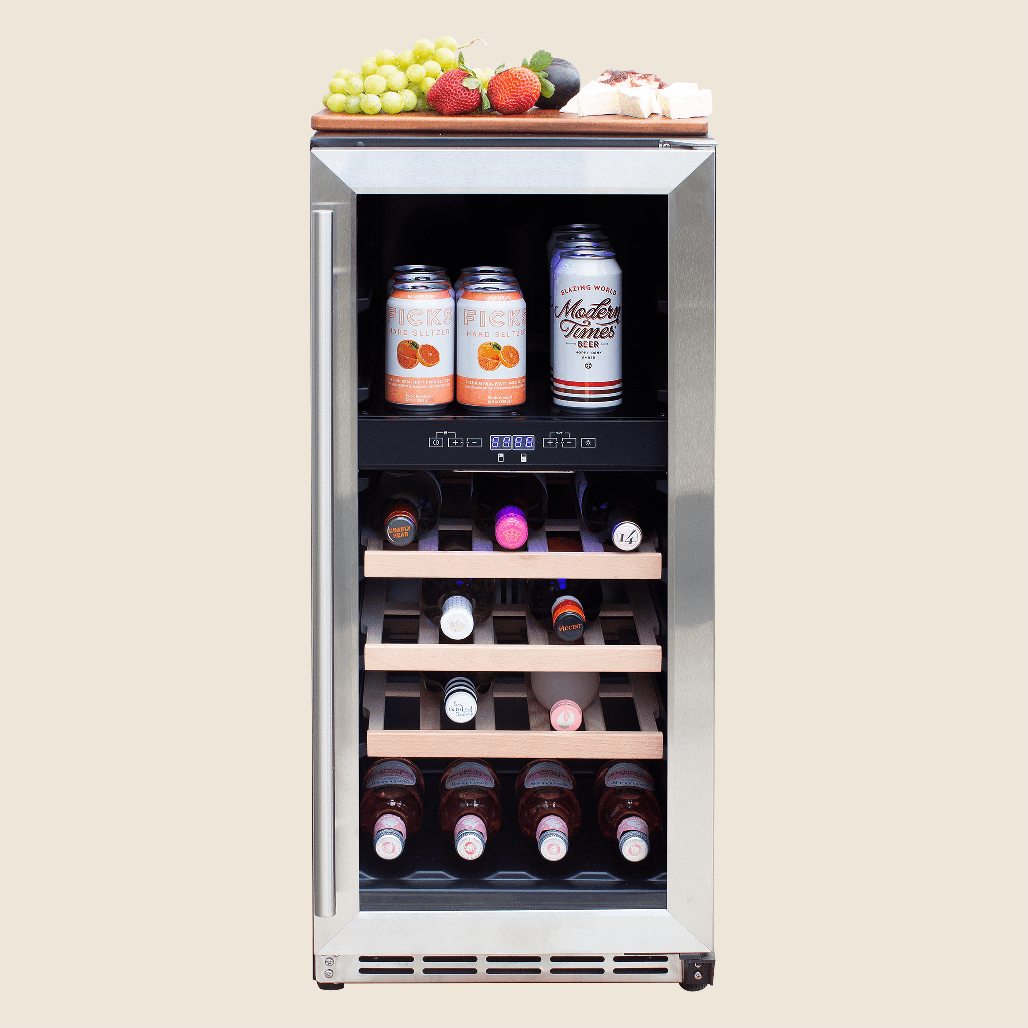 Summerset 15" 2.9 Cu. Outdoor Rated Dual Zone Wine Cooler, RFR-15WD