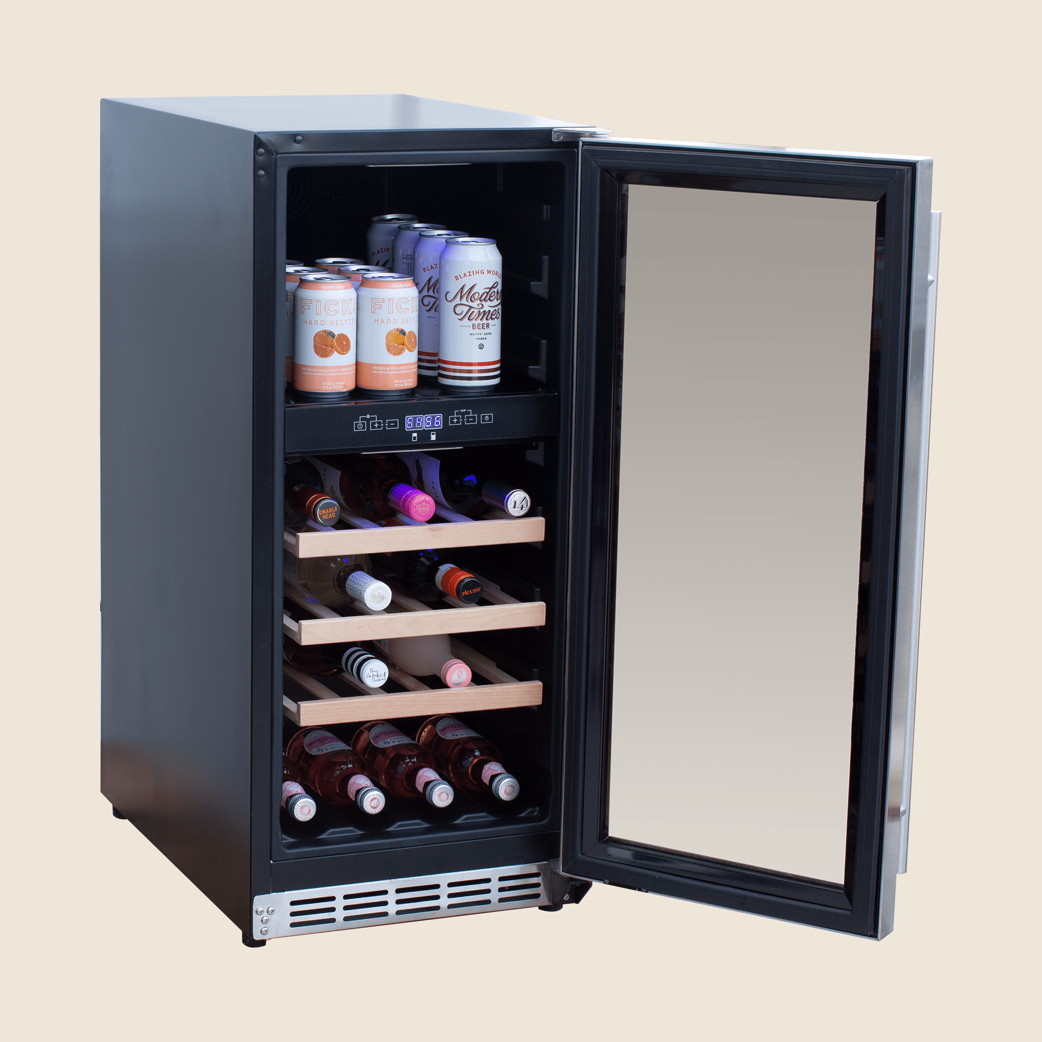 Summerset 15" 2.9 Cu. Outdoor Rated Dual Zone Wine Cooler, RFR-15WD