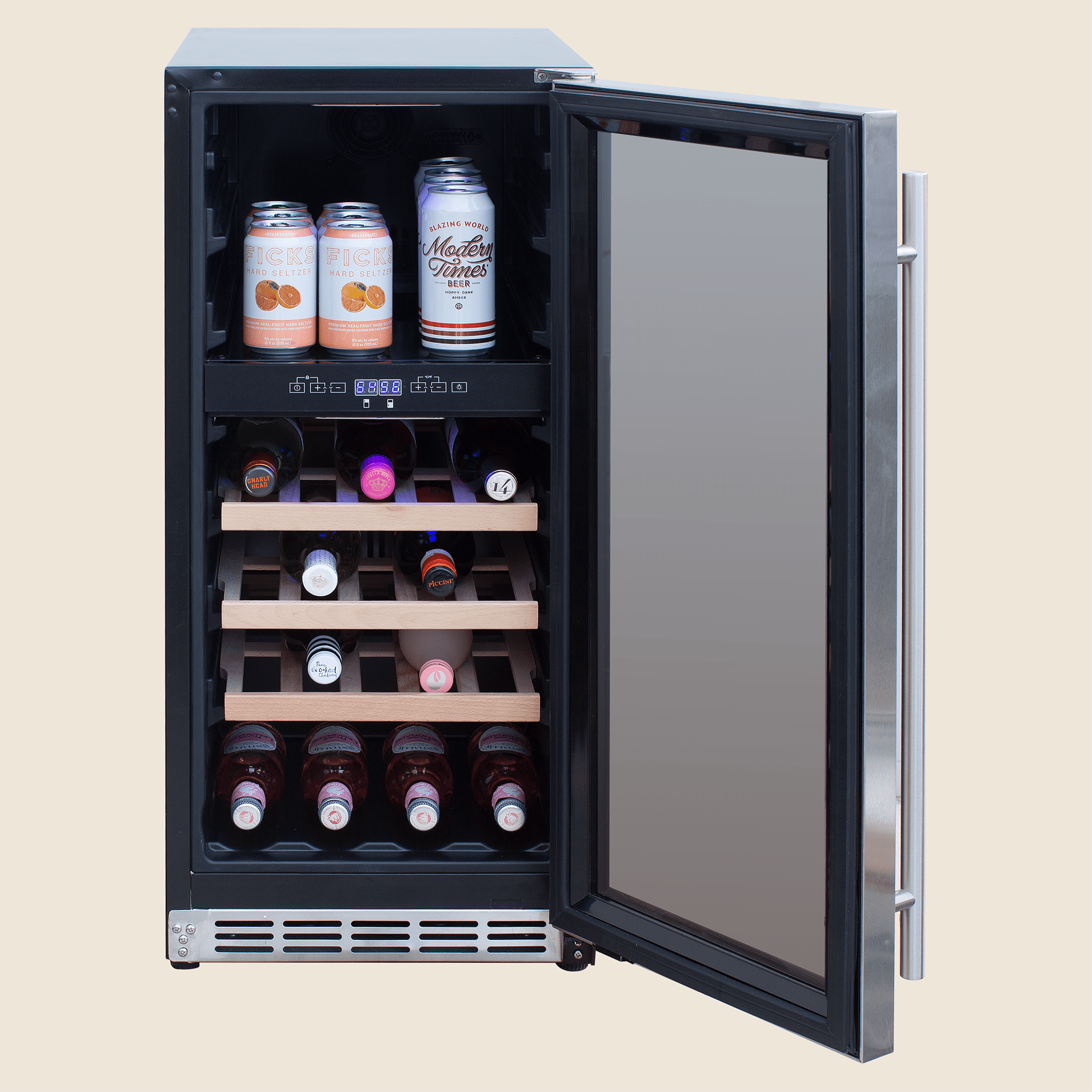 Summerset 15" 2.9 Cu. Outdoor Rated Dual Zone Wine Cooler, RFR-15WD