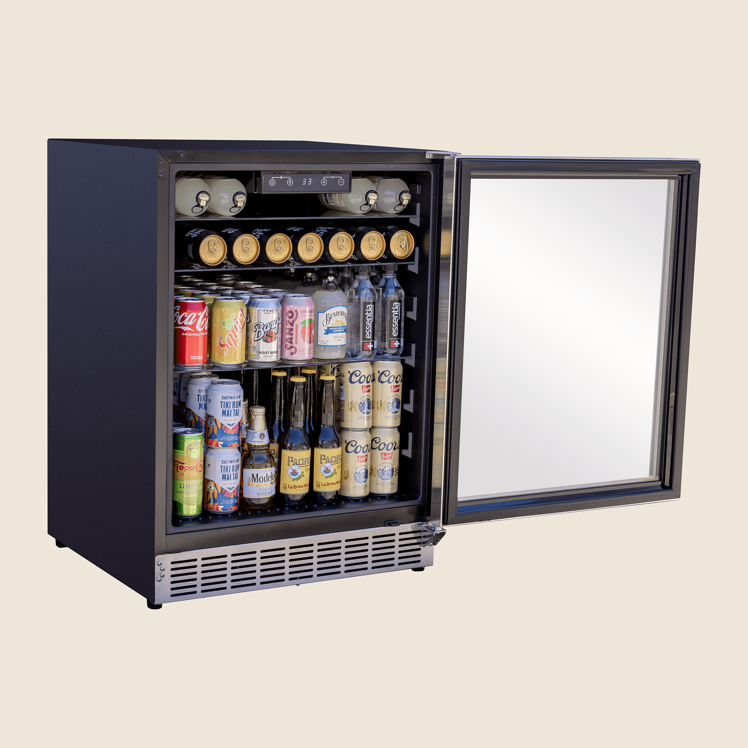 Summerset 24" 5 Cu. Outdoor Rated Refrigerator w/ Glass Door, RFR-24G