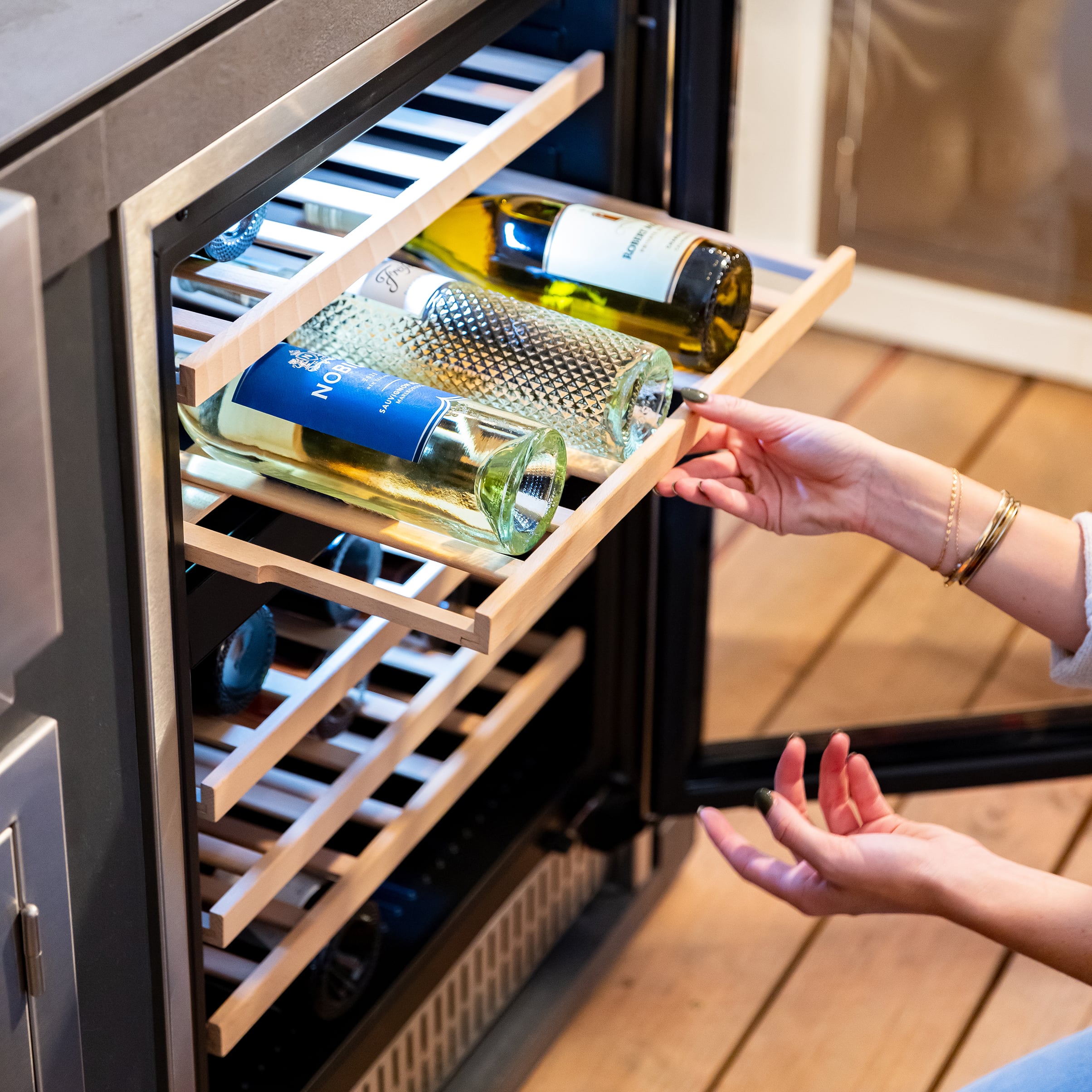 Summerset 24" 4.5 Cu. Outdoor Rated Dual Zone Wine Cooler, RFR-24WD