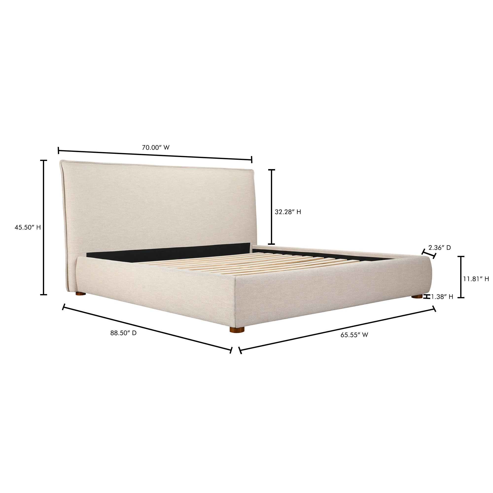 Moes Luzon Queen Bed Wheat RN-1129-34-0