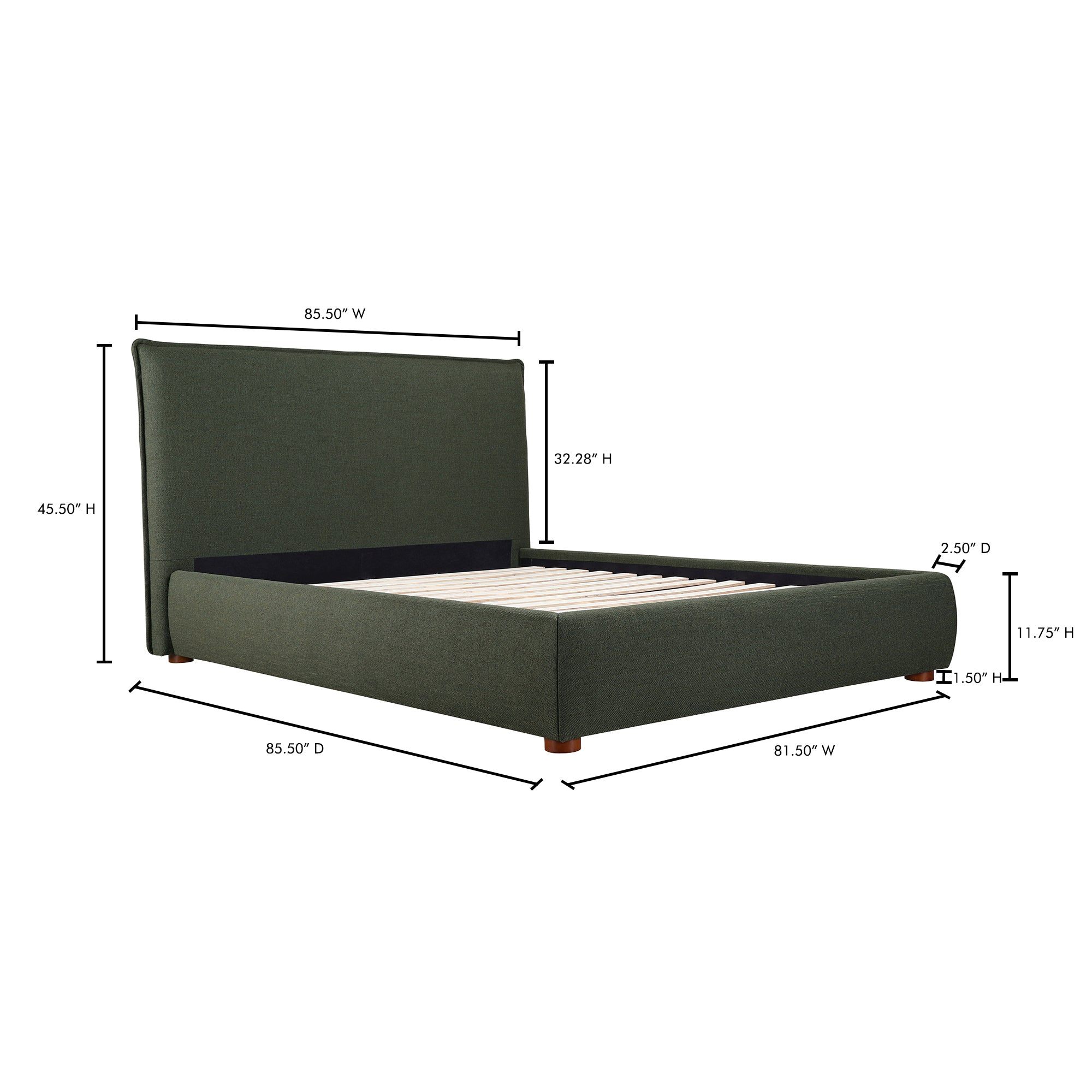 Moes Luzon King Bed Deep Forest RN-1130-27-0