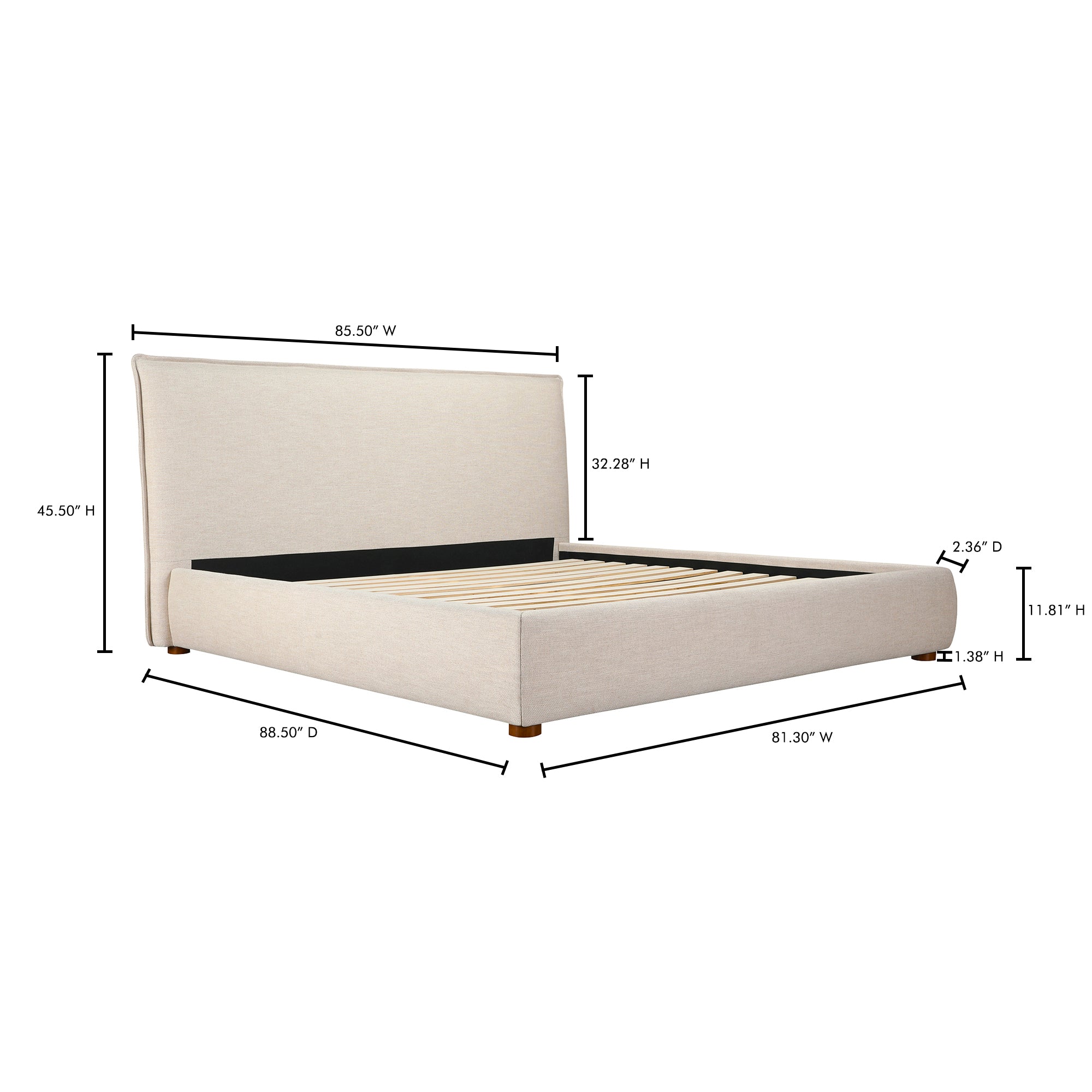 Moes Luzon King Bed Wheat RN-1130-34-0