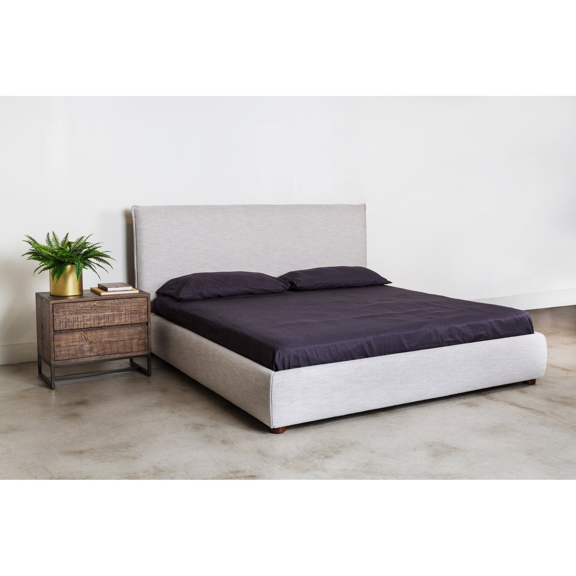 Moes Luzon King Bed Light Grey RN-1130-40-0