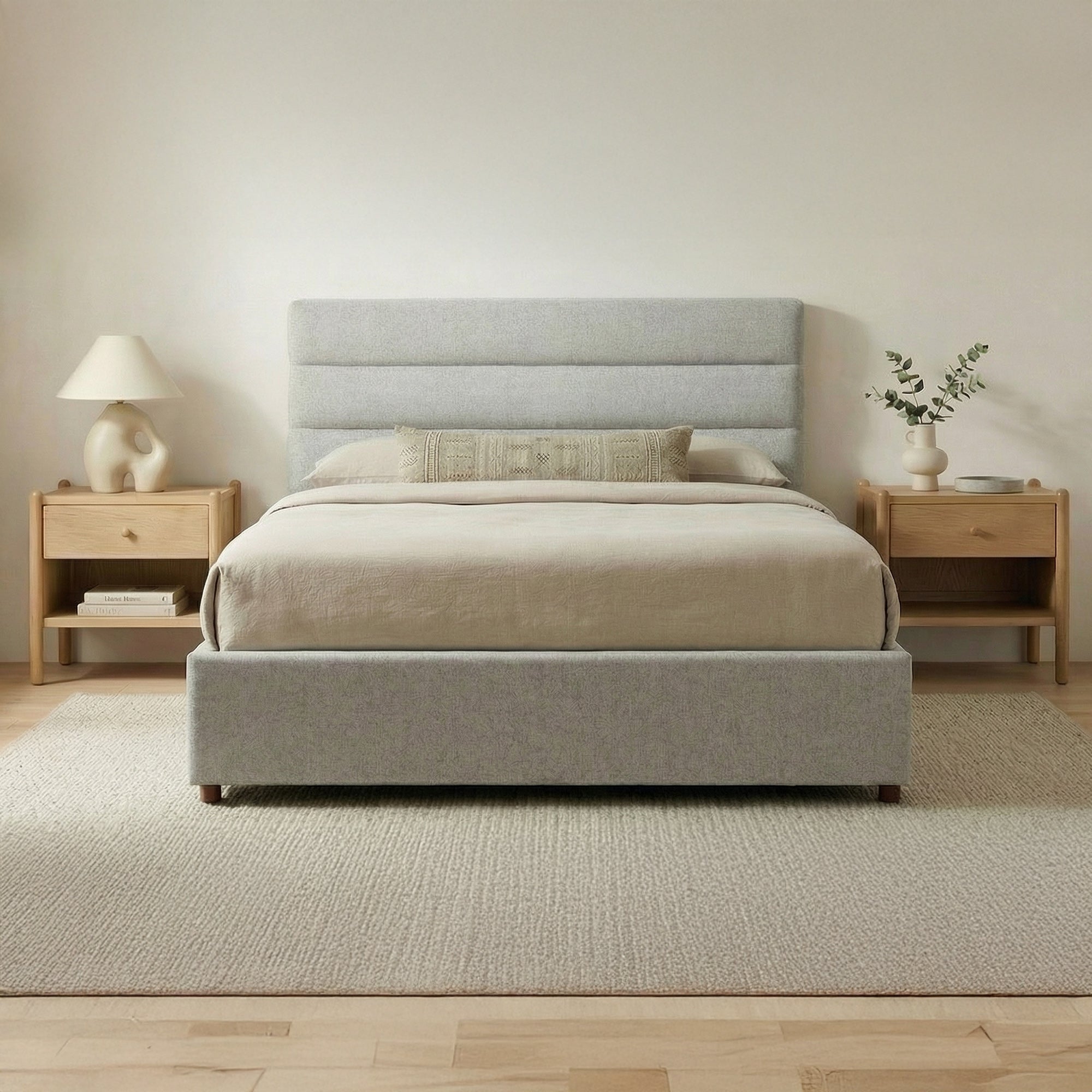 Moes Takio Queen Bed Light Grey RN-1139-29-0