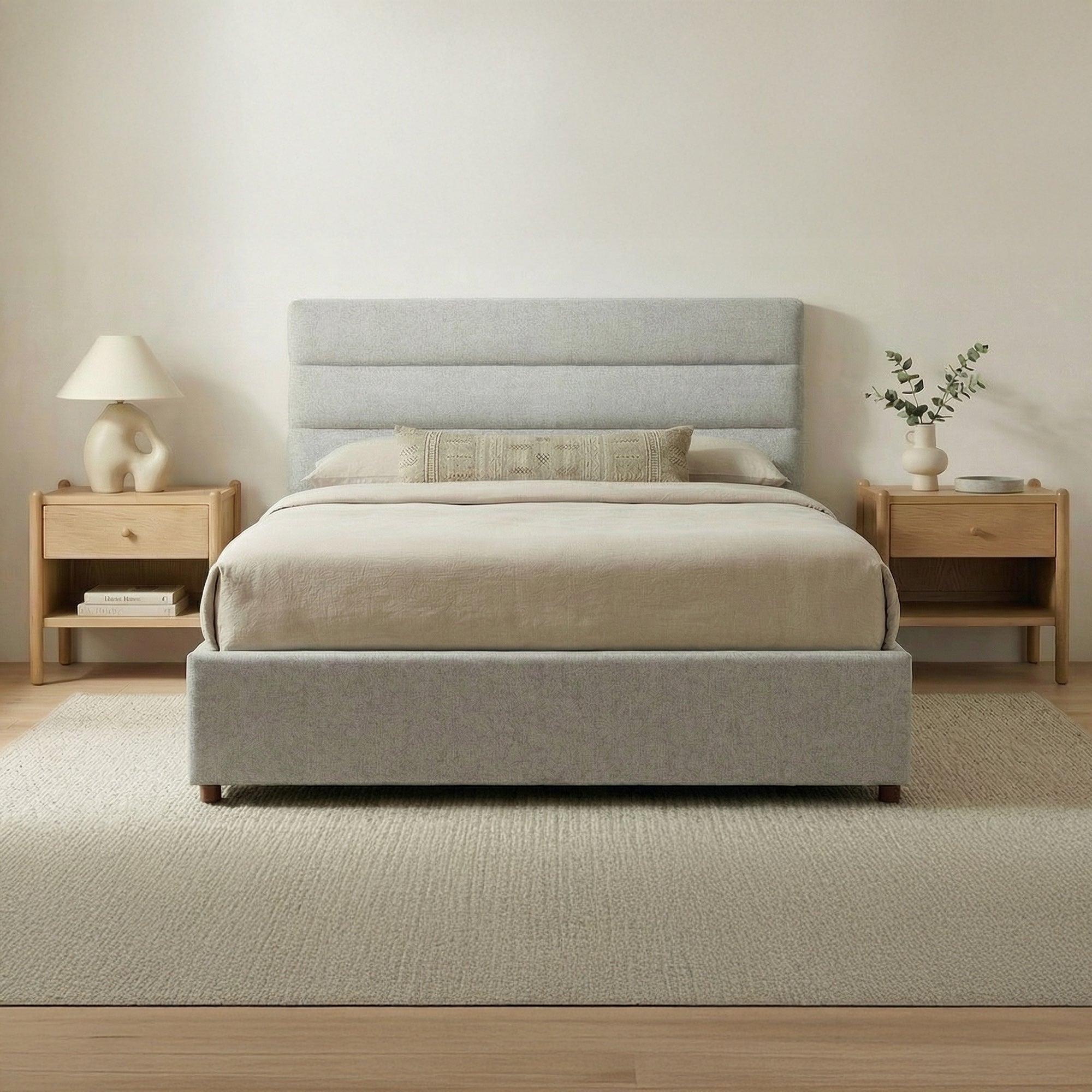 Moes Takio King Bed Light Grey RN-1140-29-0