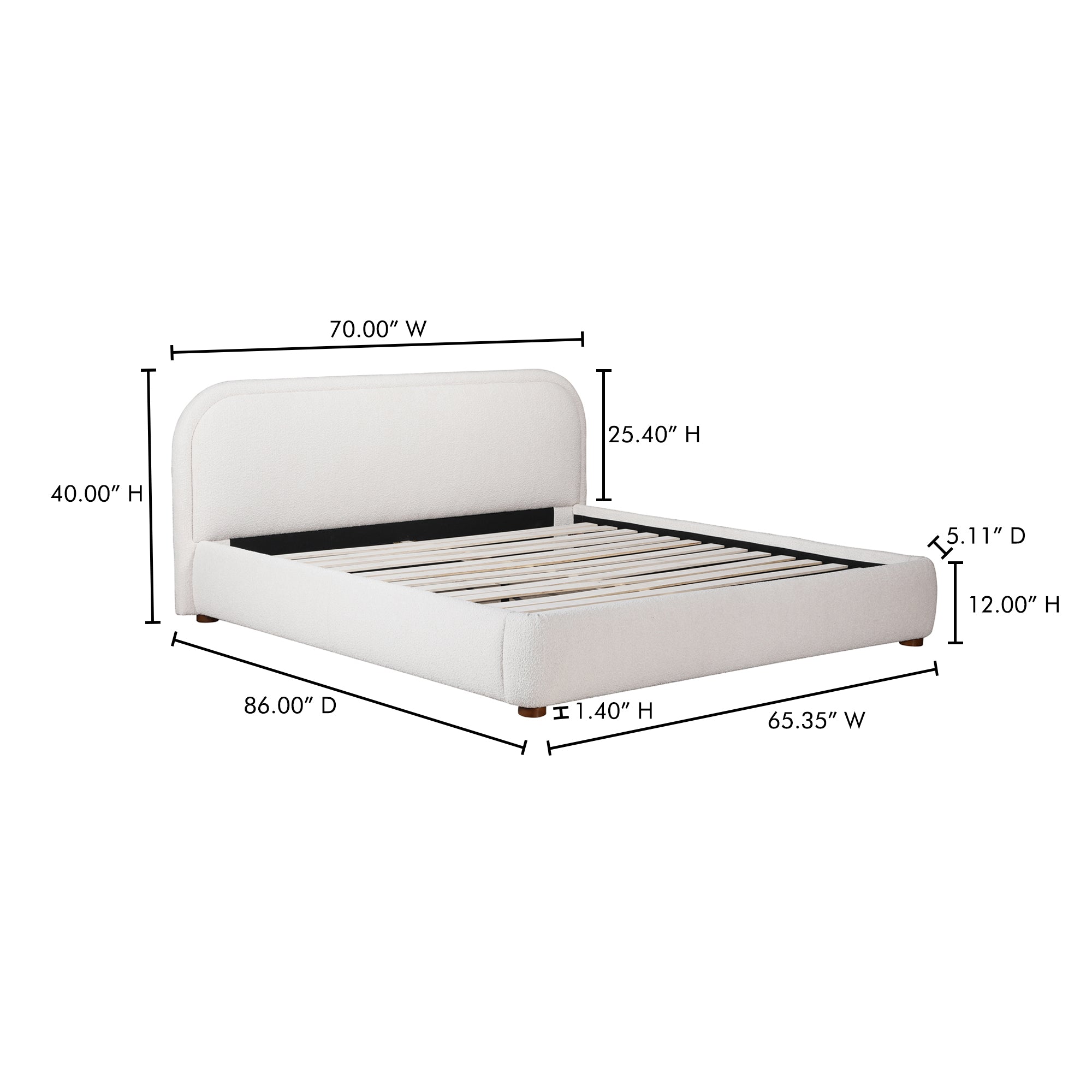 Moes Colin Queen Bed Oatmeal RN-1146-34-0