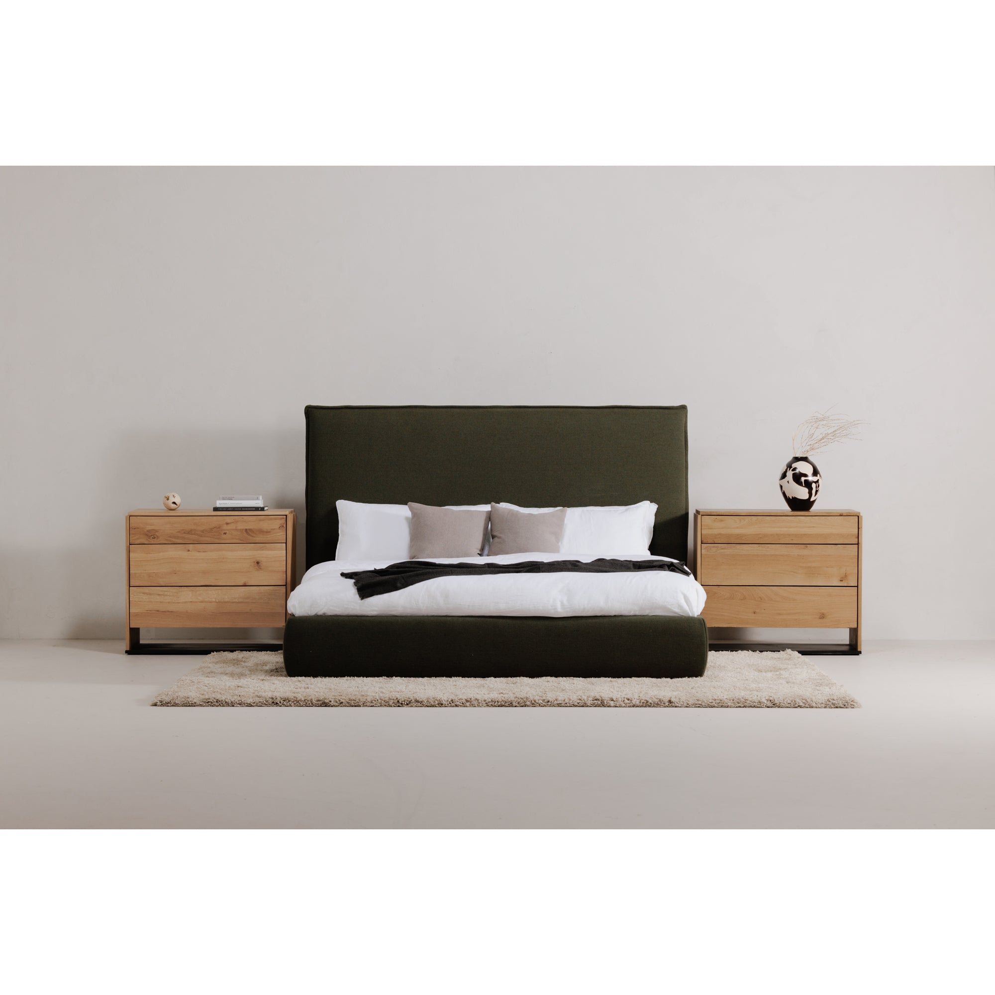 Moes Luzon King Bed Tall Headboard Deep Forest RN-1149-27-0