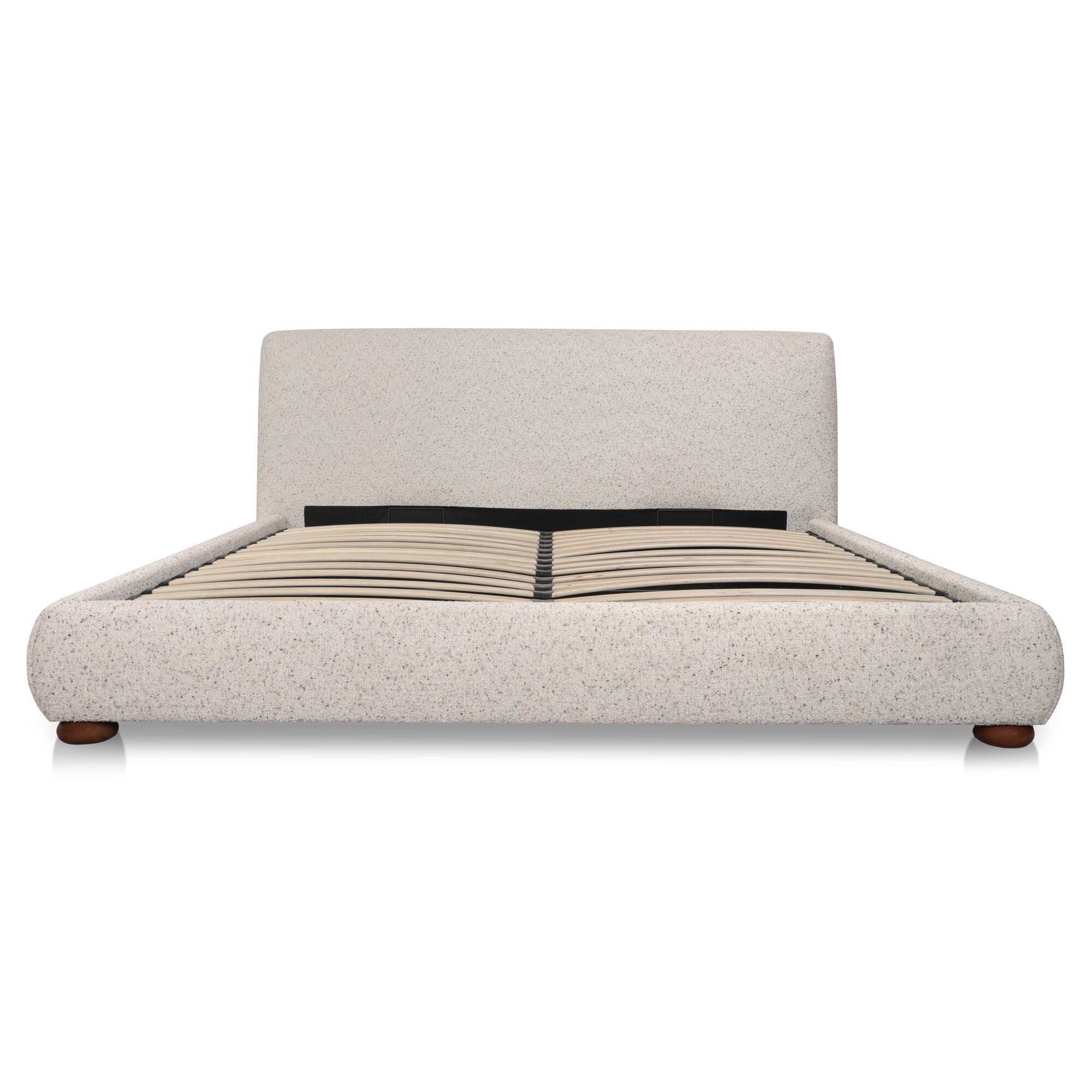 Moes Beau King Storage Bed Speckled Light Grey RN-1156-29-0