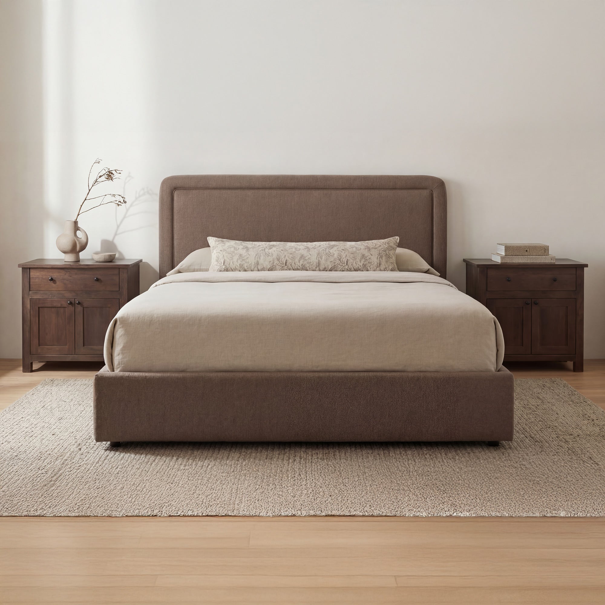 Moes Simon King Storage Bed Brown RN-1159-20-0