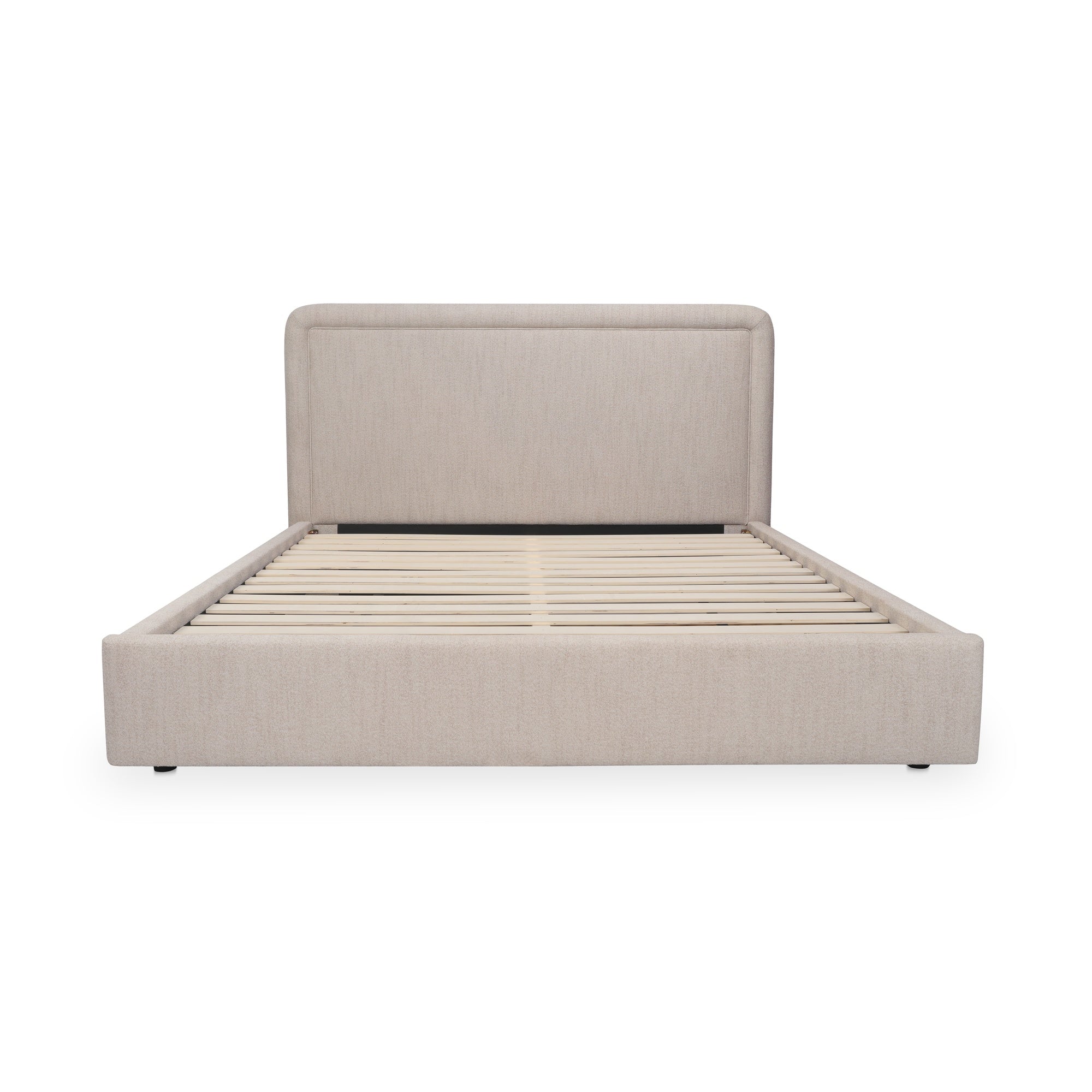 Moes Simon King Storage Bed Flecked Beige RN-1159-34-0