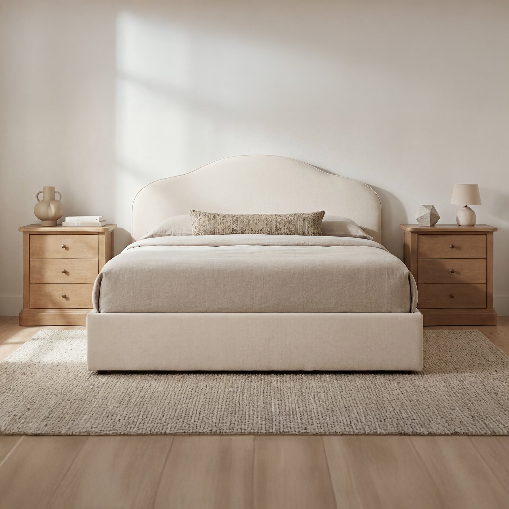 Moes Maggie King Storage Bed Cream RN-1162-05-0