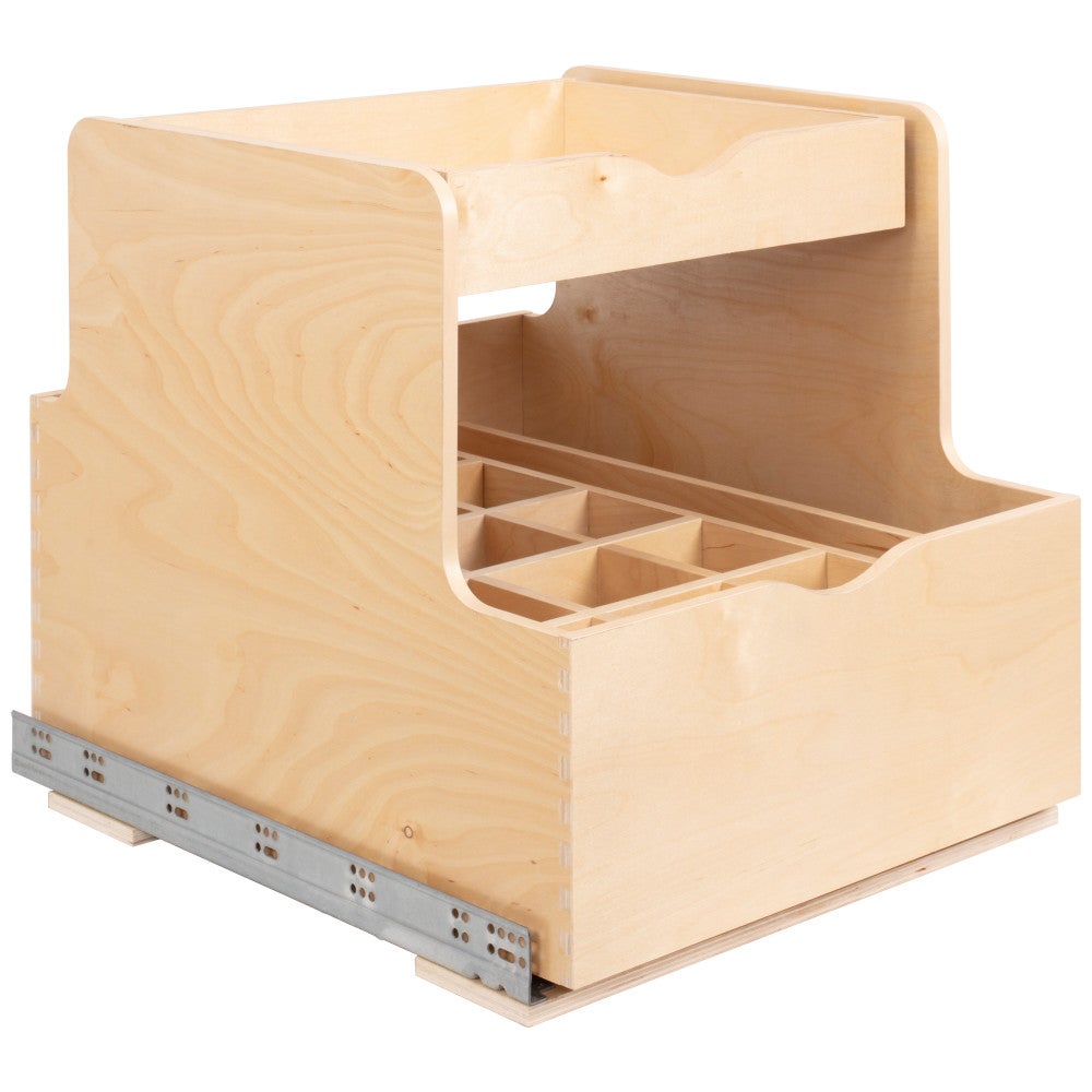 Wood Double Drawer Bottle Rollout