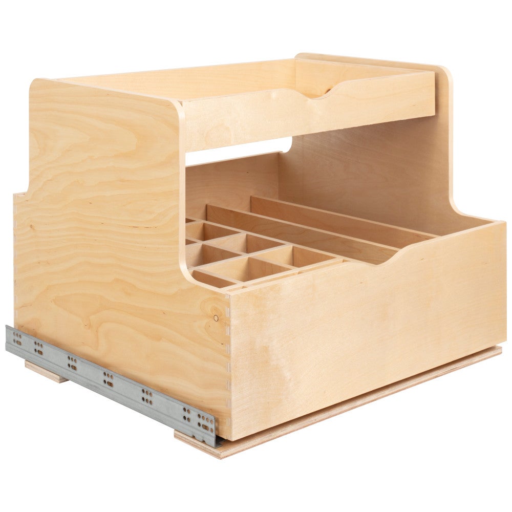 Wood Double Drawer Bottle Rollout