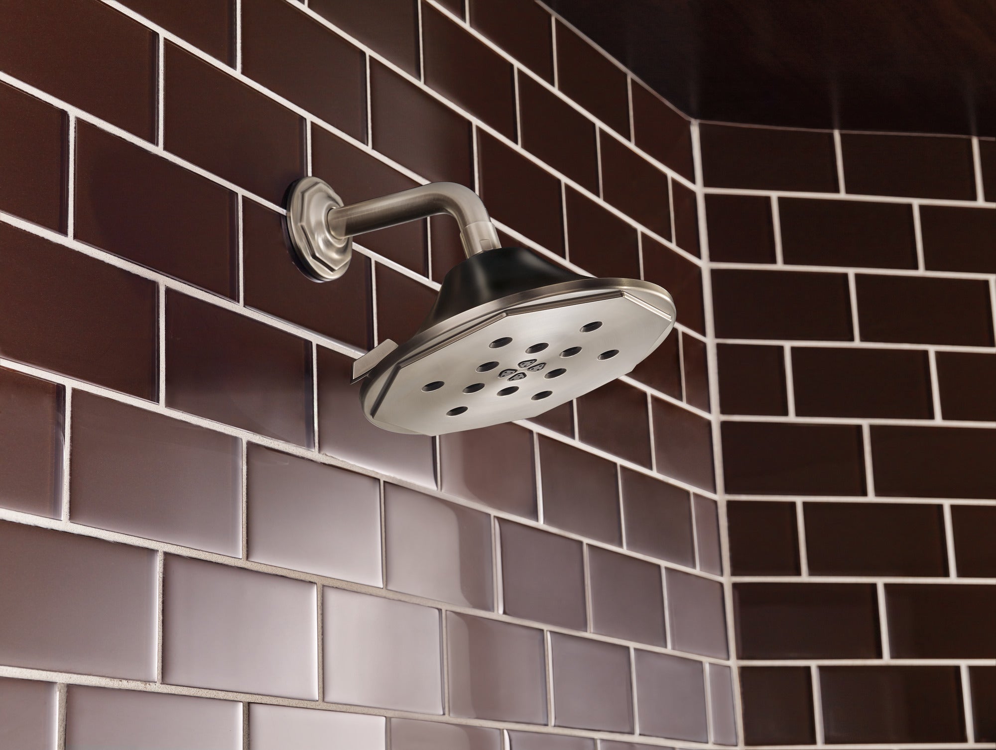 Brizo Rook® 8” H<sub>2</sub>Okinetic<sup>®</sup> Round Multi-Function Wall Mount Showerhead