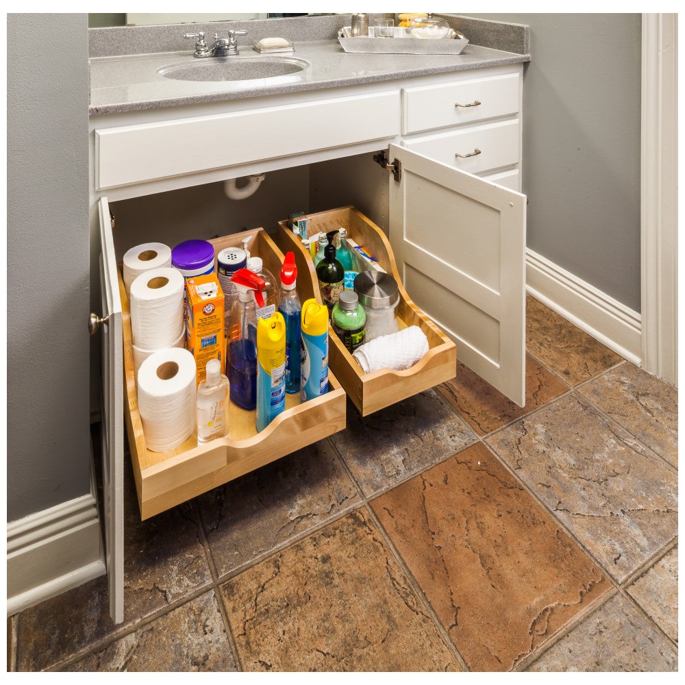 Hardware Resources Wood High Back Rollout for Vanity Depth