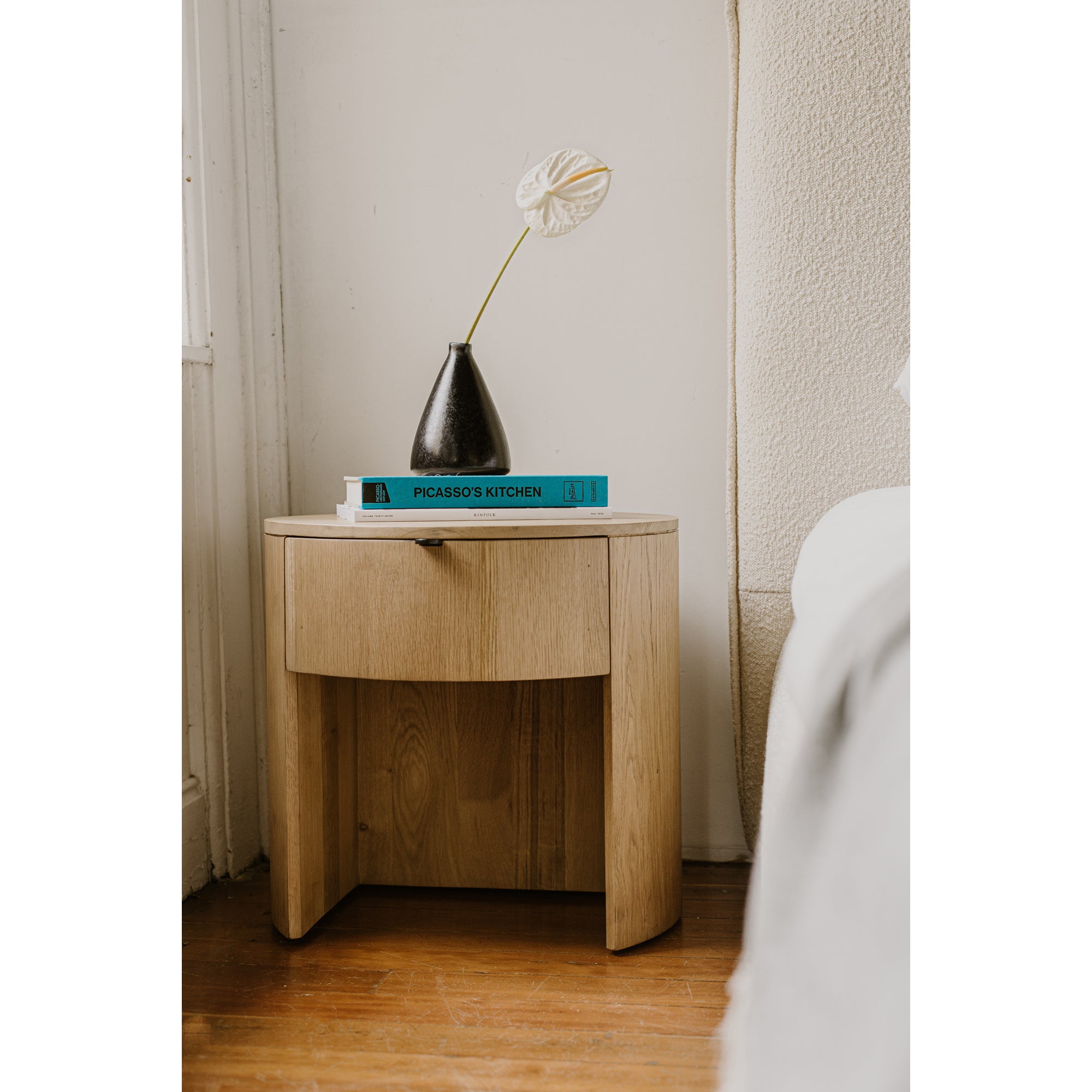 Moes Theo One Drawer Nightstand Natural RP-1012-24