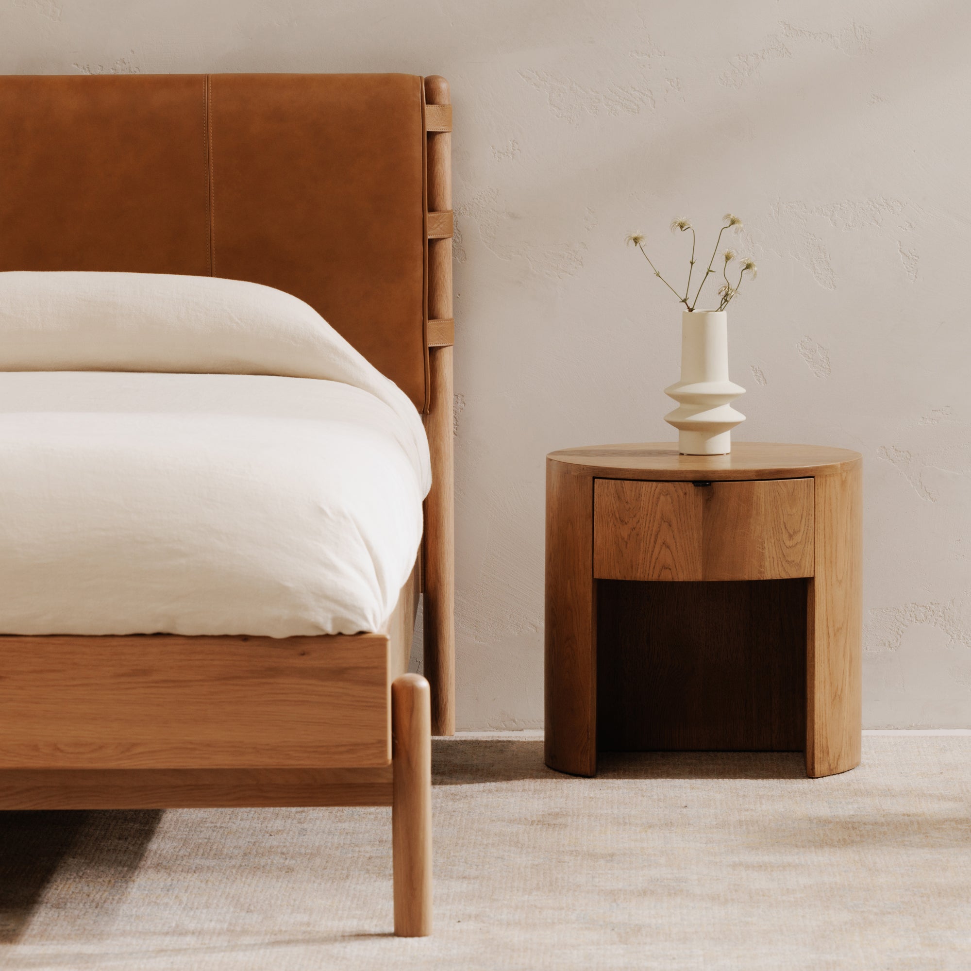 Moes Theo One Drawer Nightstand Natural RP-1012-24