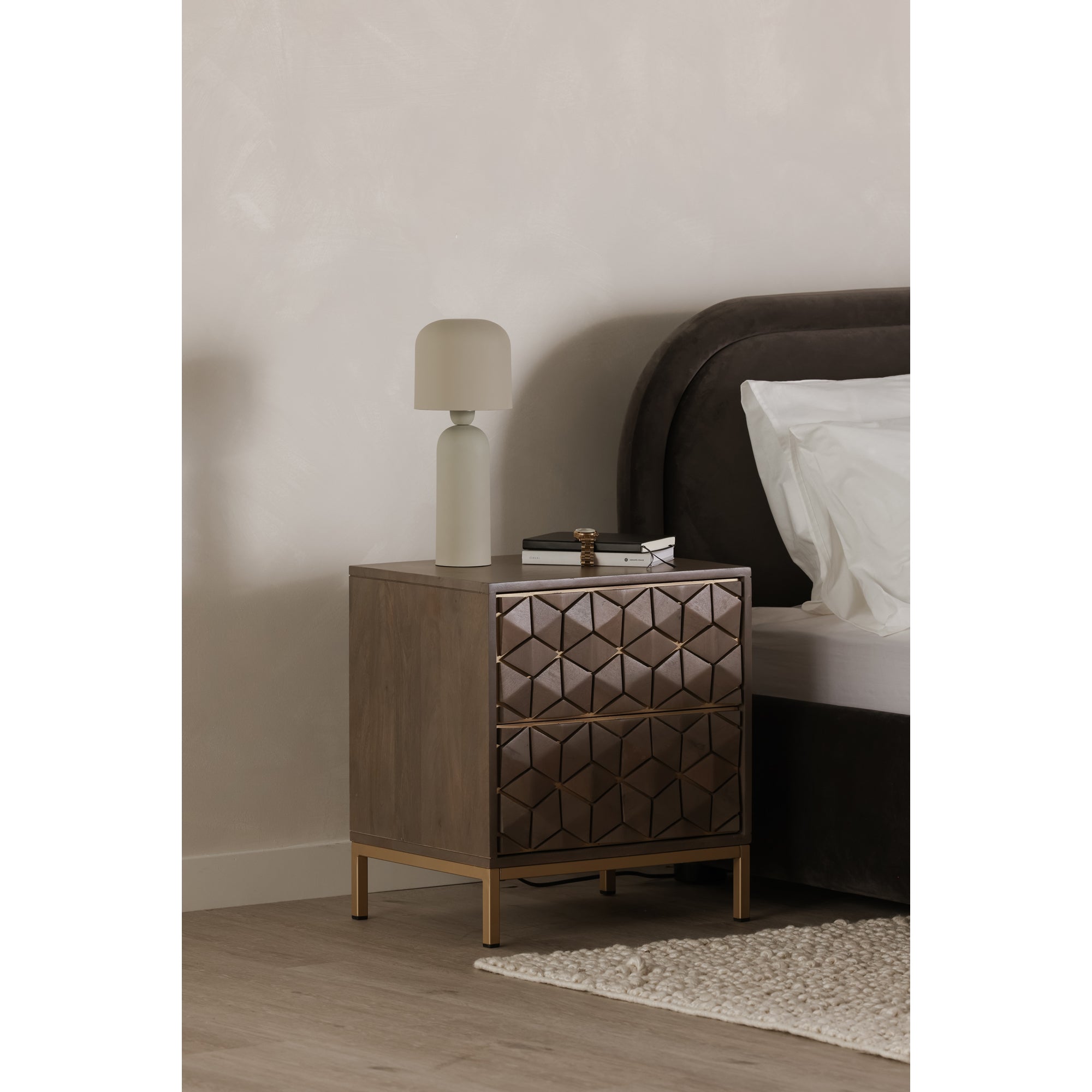 Moes Corolla Nightstand Light Grey RP-1017-29
