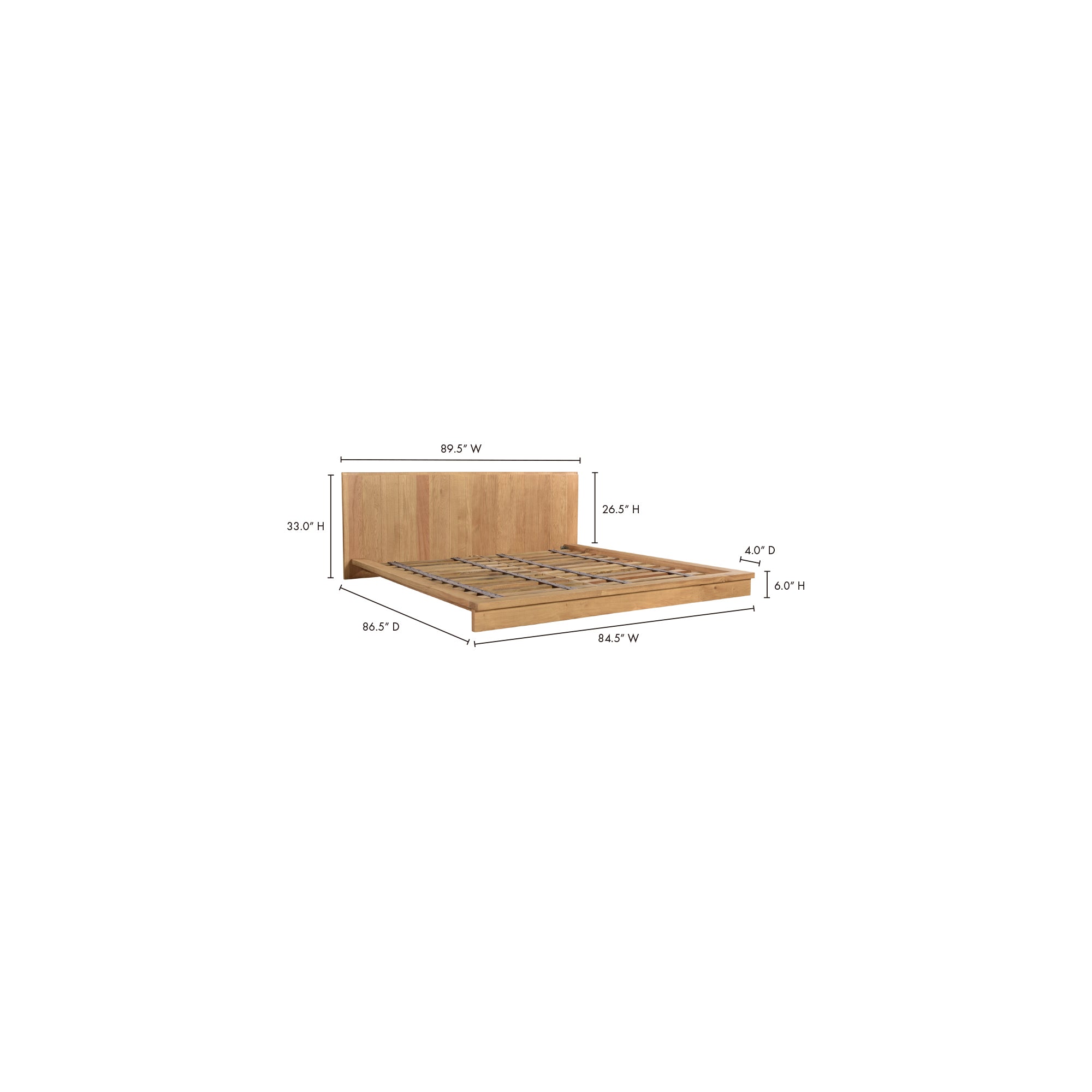 Moes Plank King Bed RP-1041-24-0