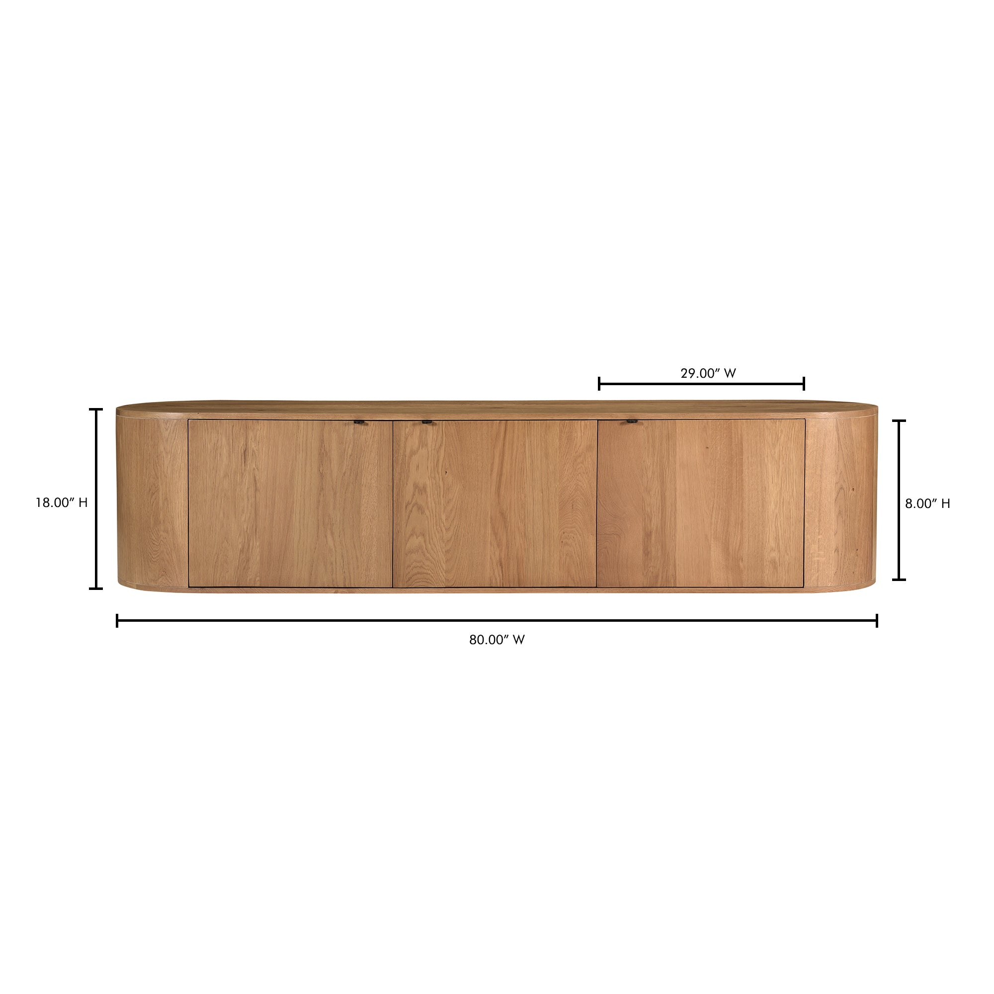 Moes Theo Media Bench Natural RP-1054-24