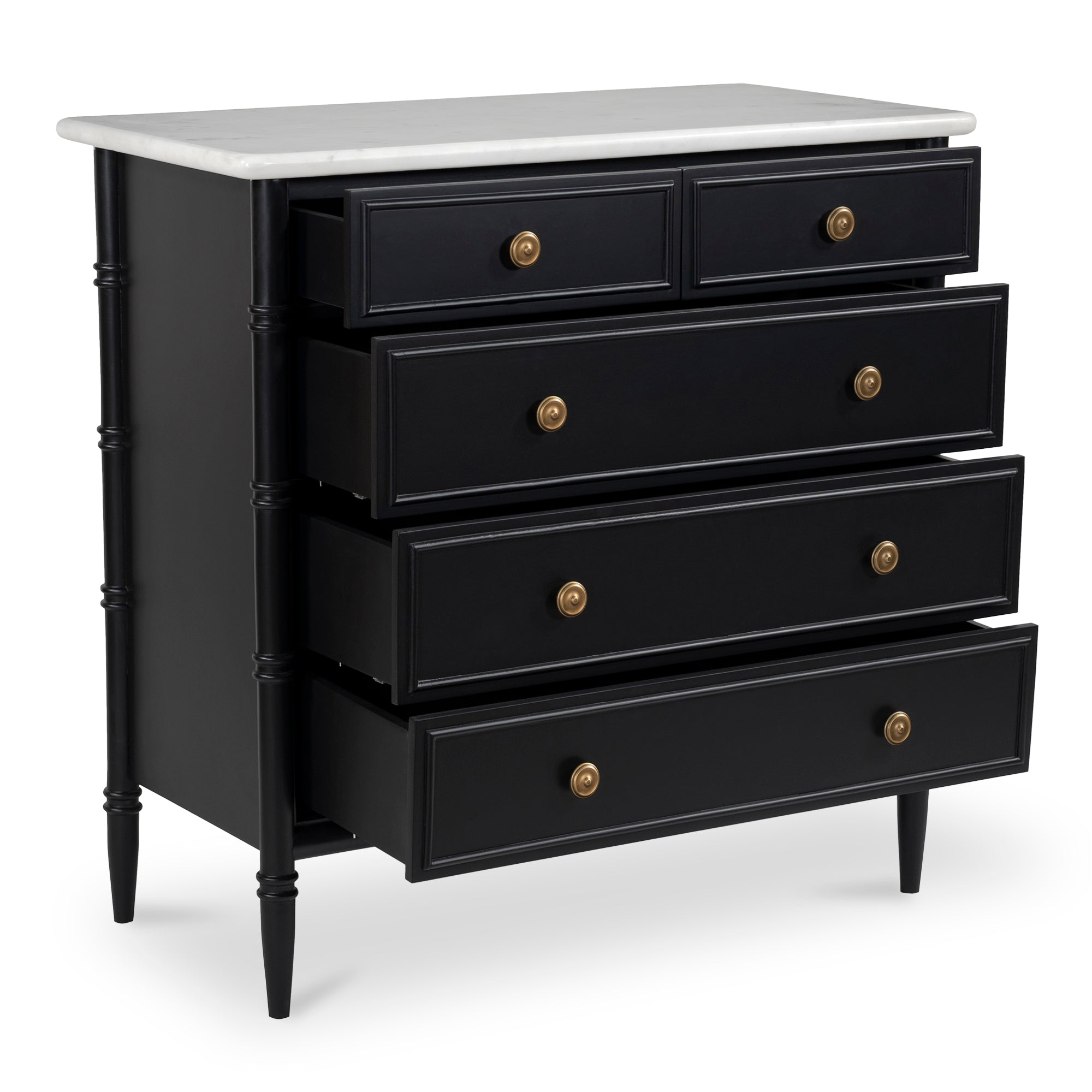 Moes Eleanor 5 Drawer Chest Black RP-1060-02