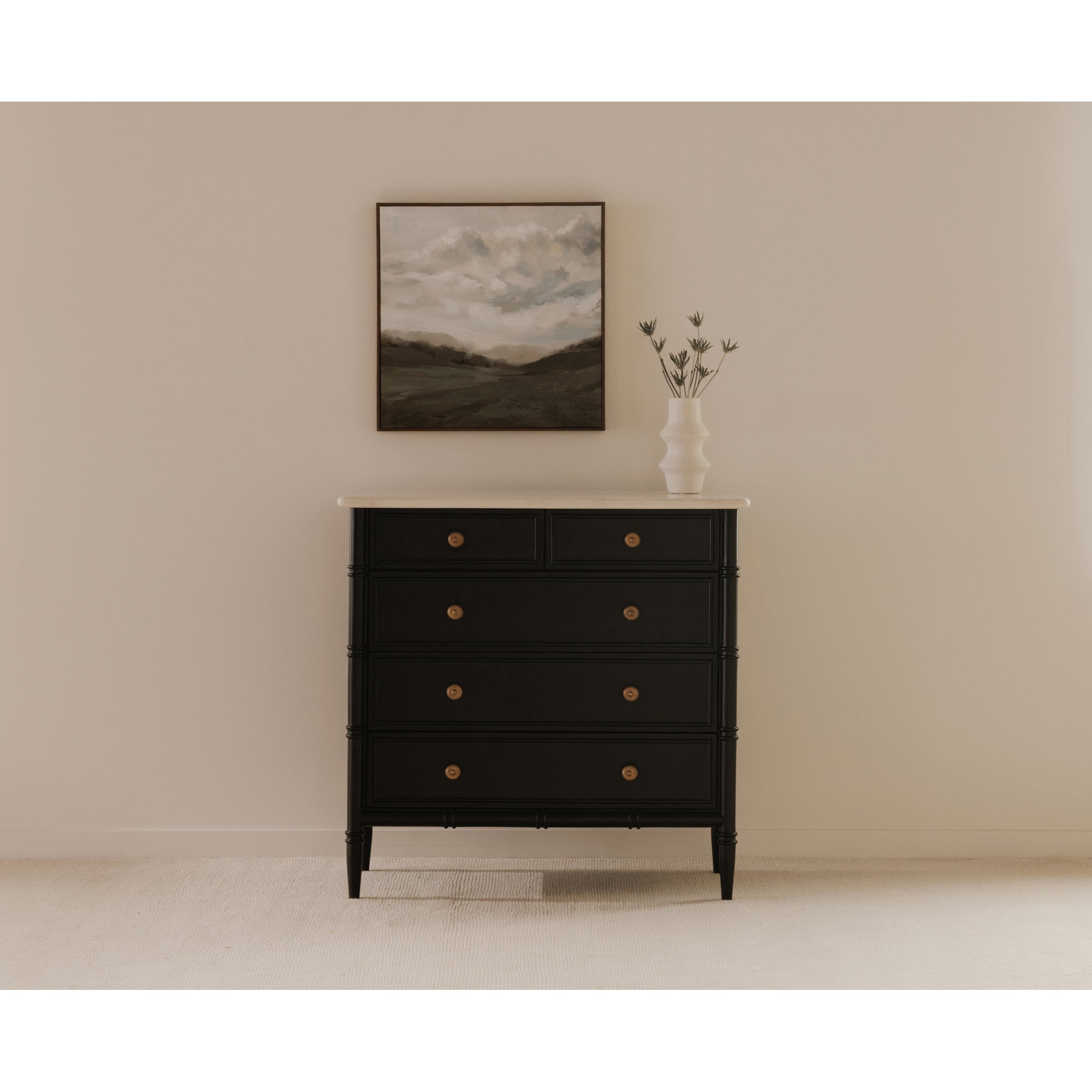 Moes Eleanor 5 Drawer Chest Black RP-1060-02