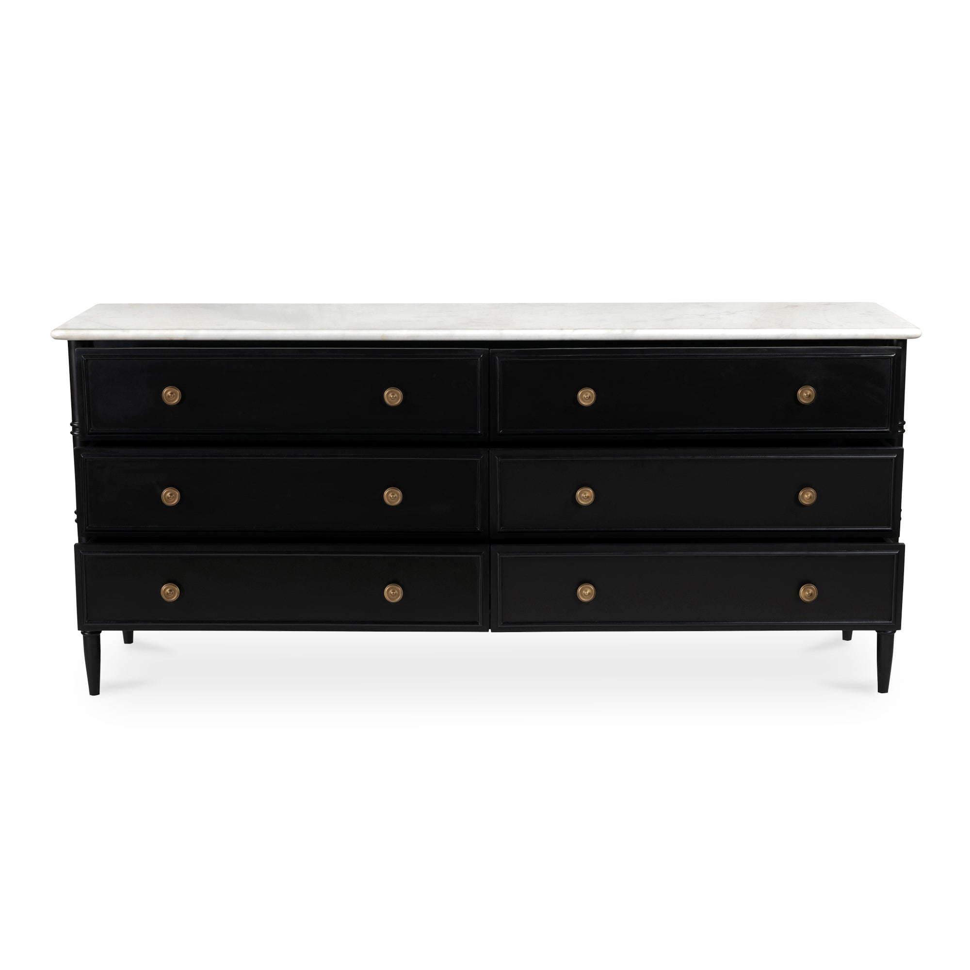 Moes Eleanor 6 Drawer Dresser Black RP-1061-02