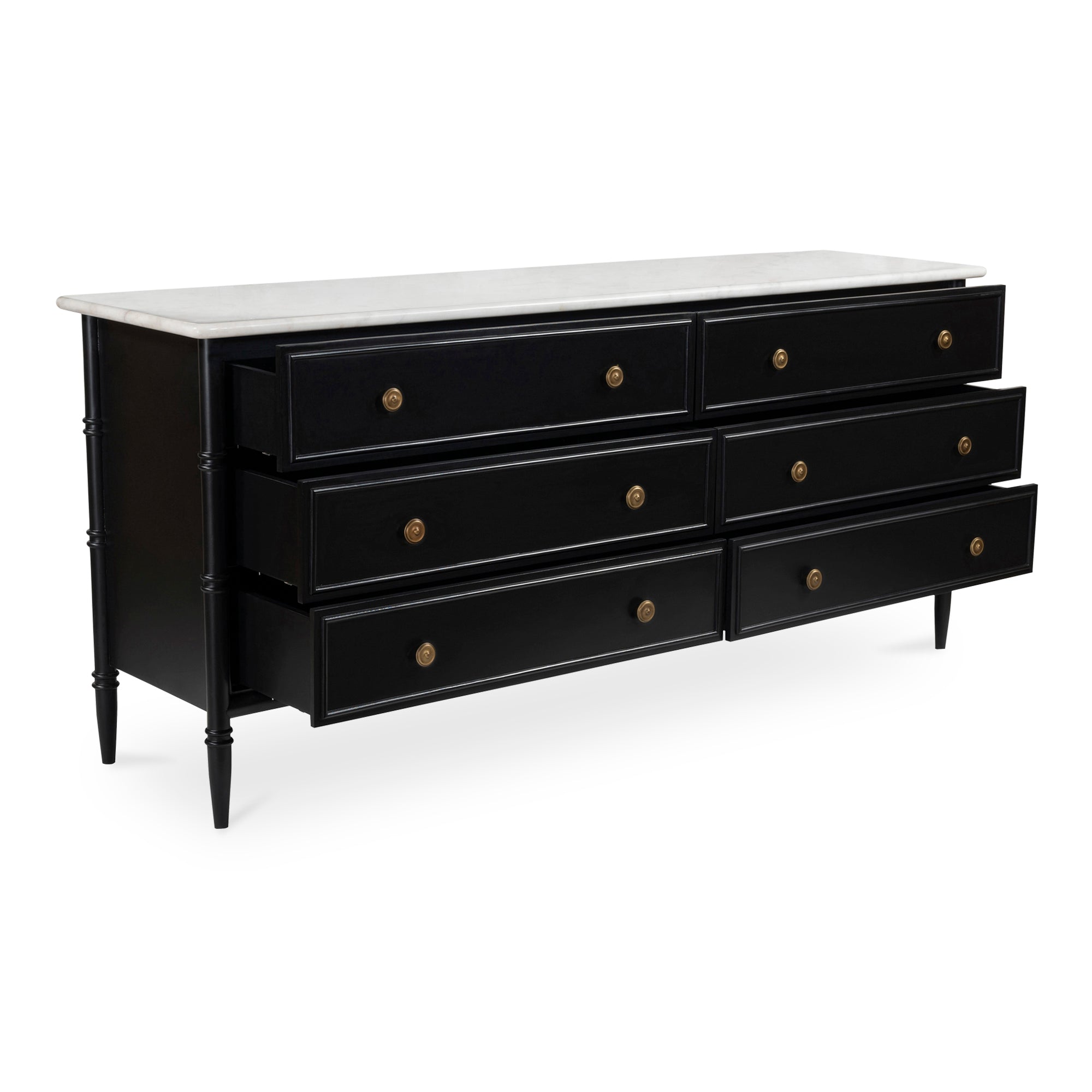 Moes Eleanor 6 Drawer Dresser Black RP-1061-02