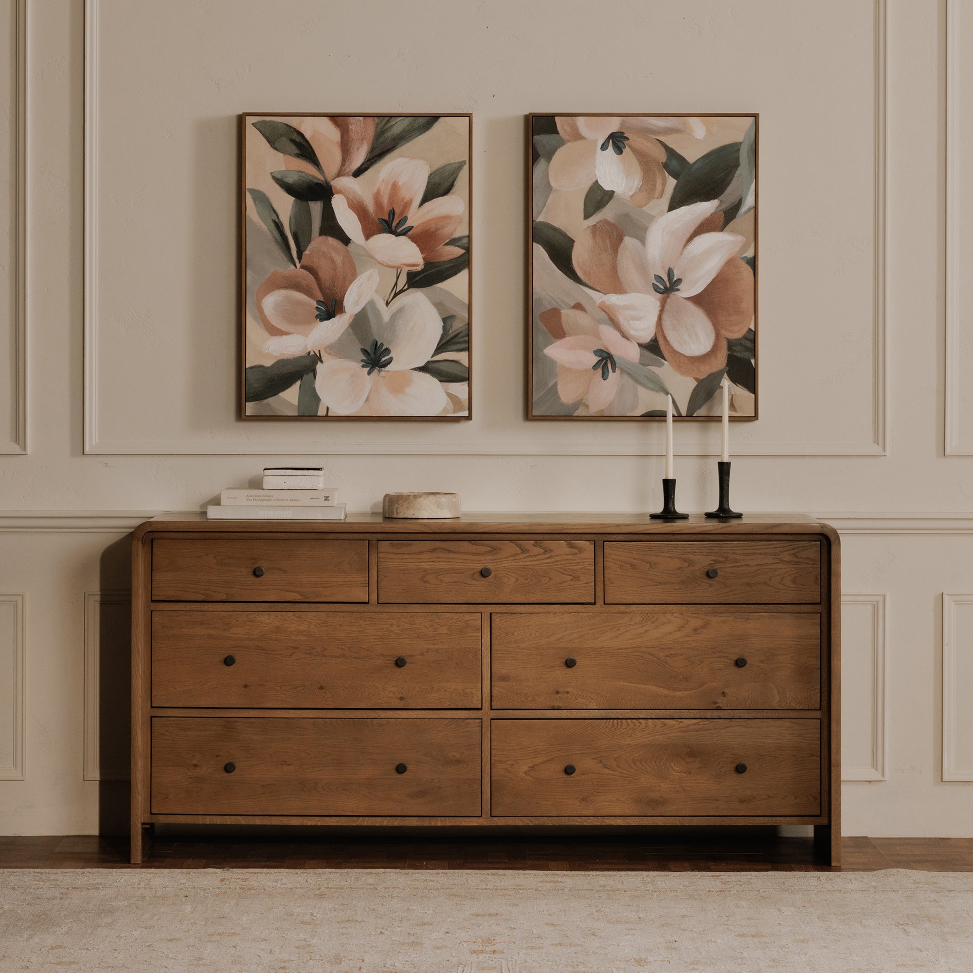 Moes Riley 7 Drawer Dresser Oak RP-1066-03